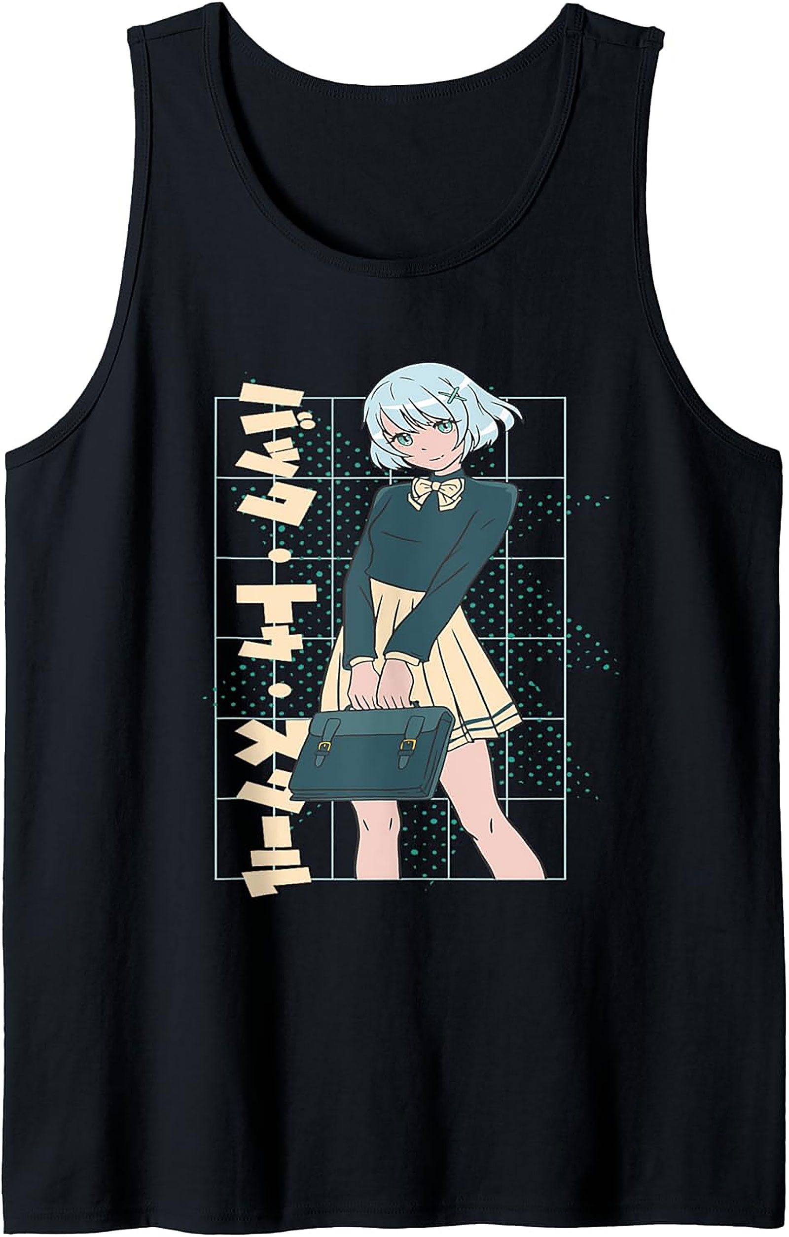 Anime Schoolgirl Graphic Tank | Japanese Aesthetic Sleeveless