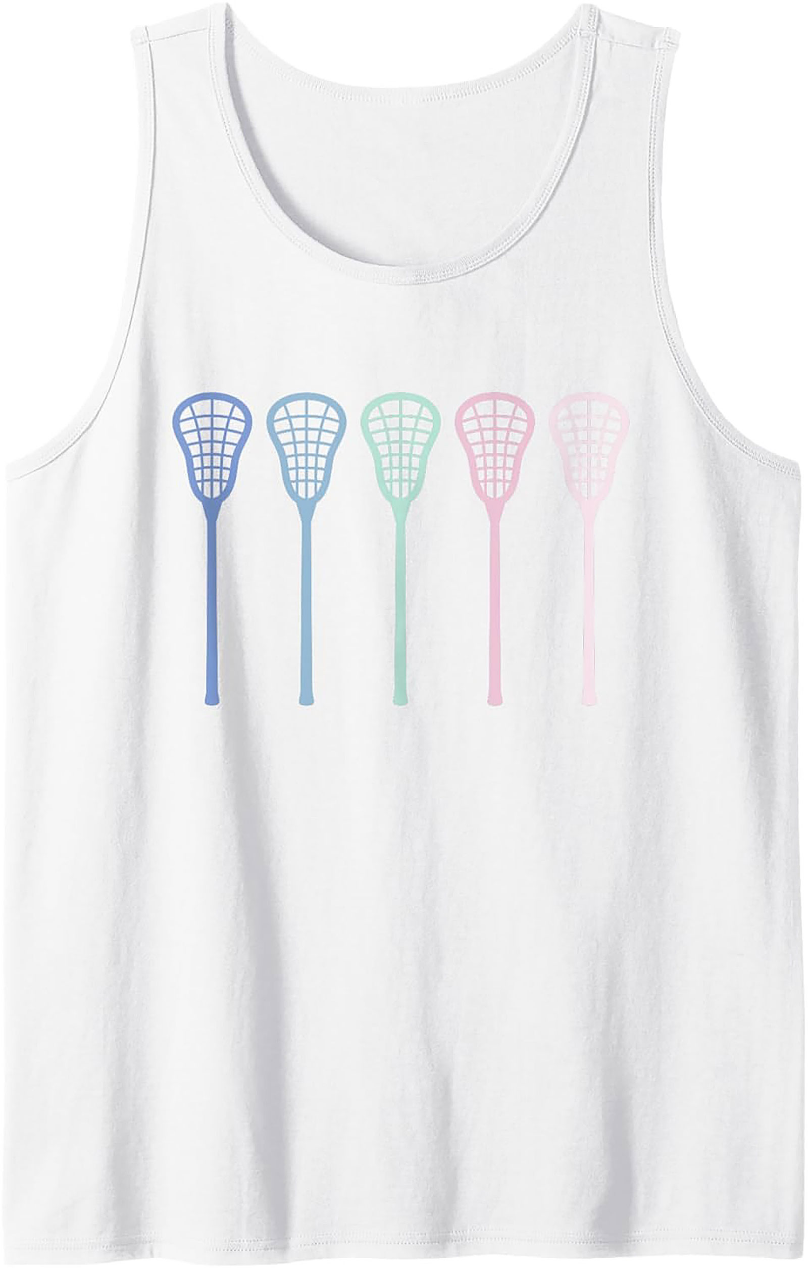 Pastel Lacrosse Tank Top Unisex Sleeveless Shirt for Summer