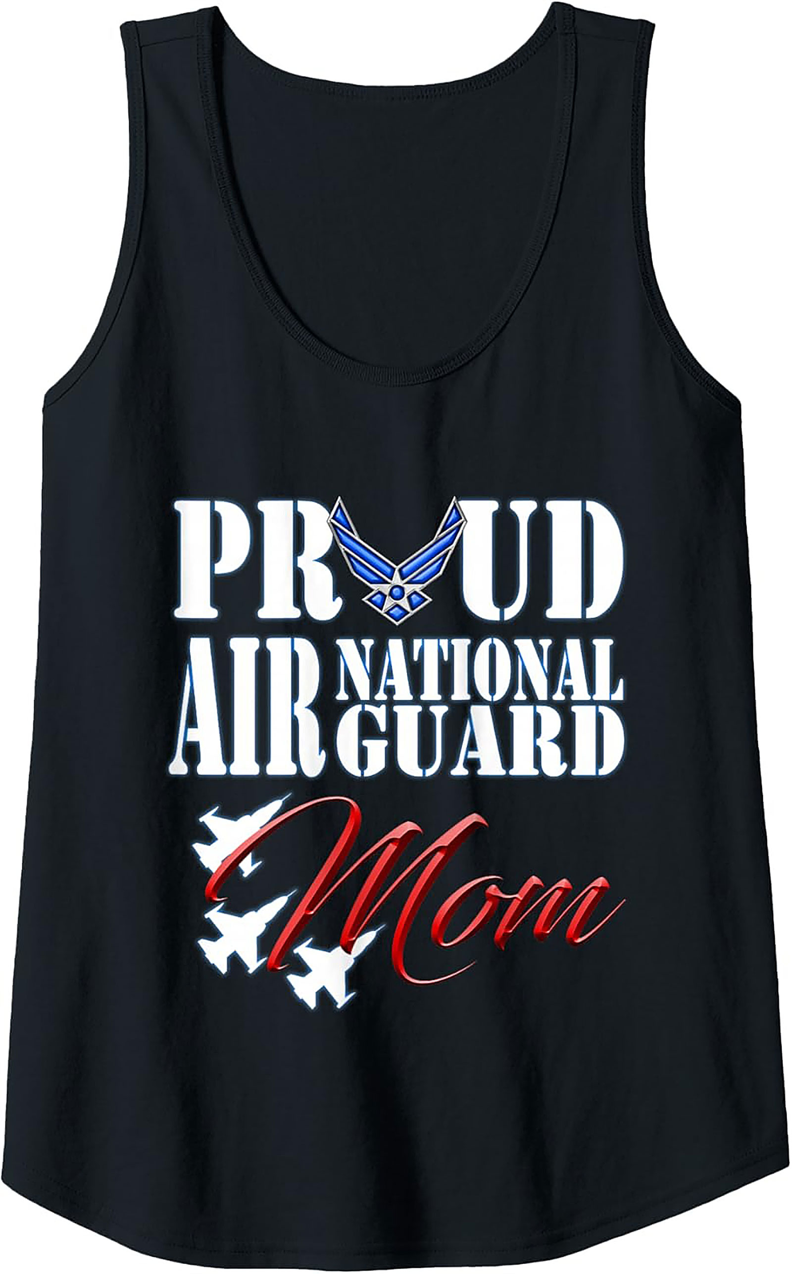 Proud Air National Guard Mom Tank Top Military Gift