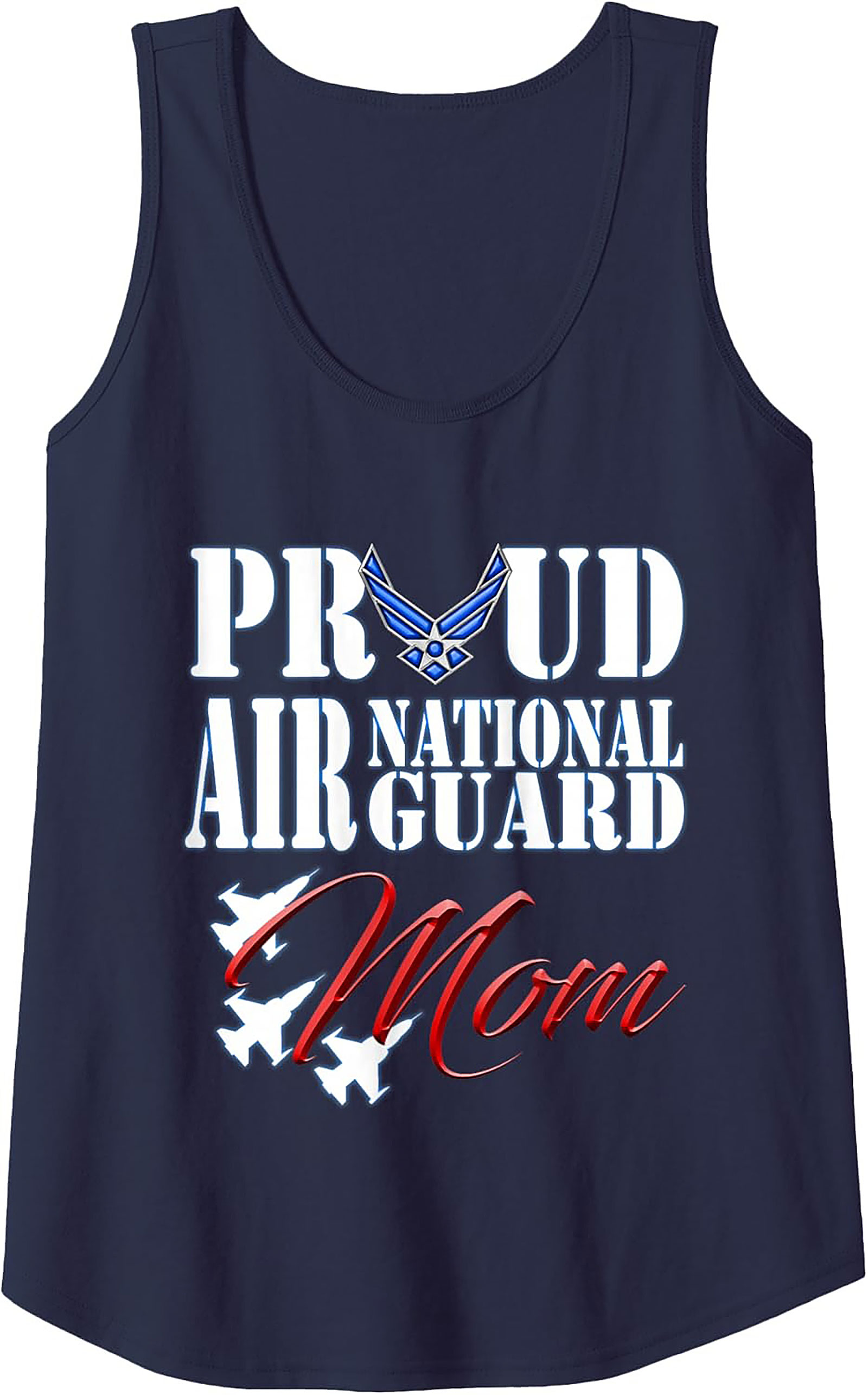 Proud Air National Guard Mom Tank Top Military Gift