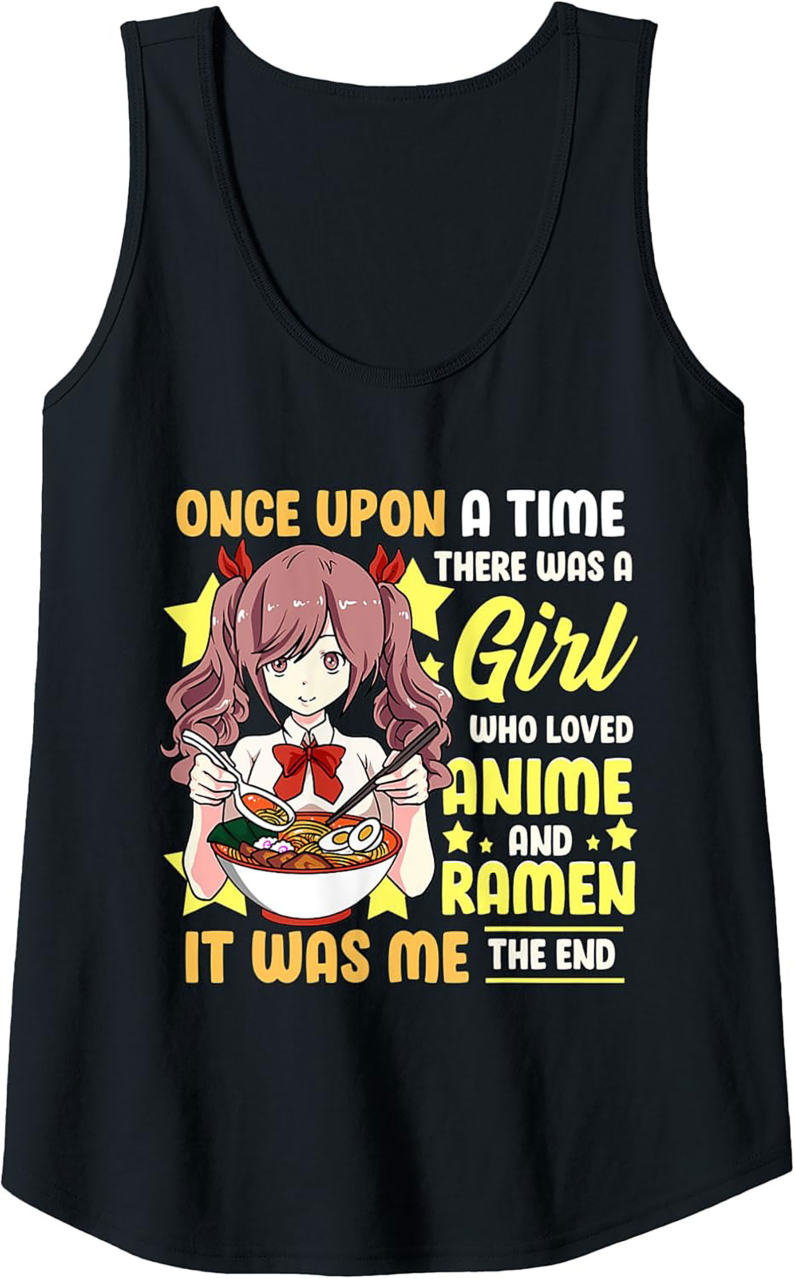 Cute Anime Ramen Graphic Tank | Sleeveless Shirt Gift