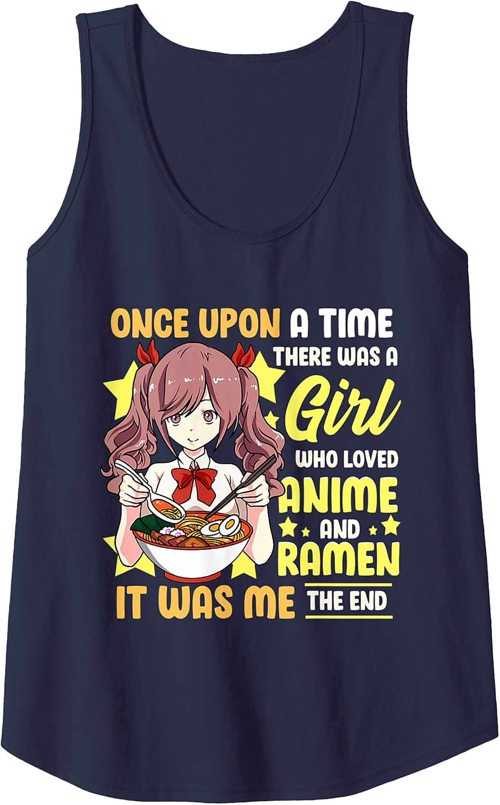 Cute Anime Ramen Graphic Tank | Sleeveless Shirt Gift