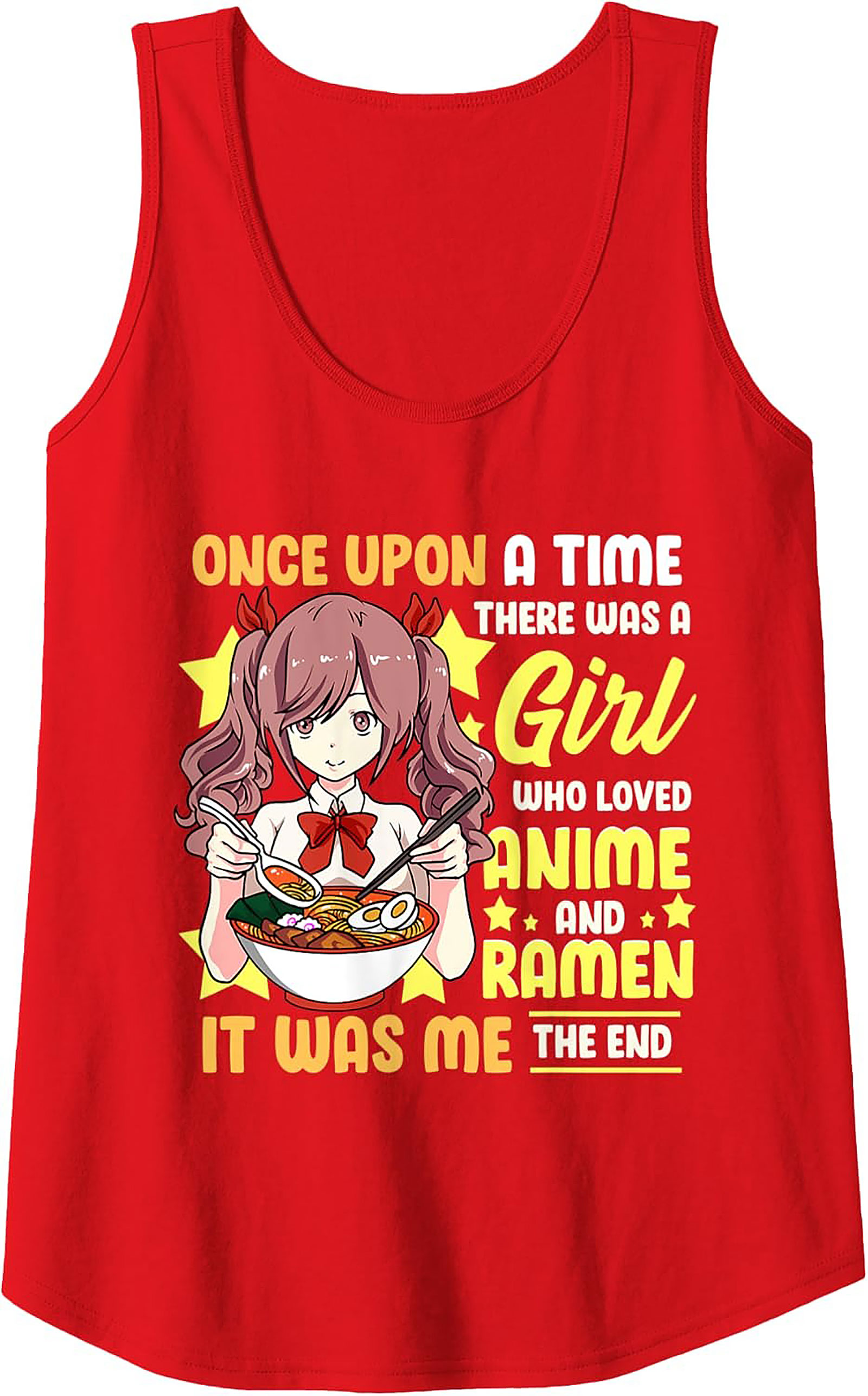 Cute Anime Ramen Graphic Tank | Sleeveless Shirt Gift