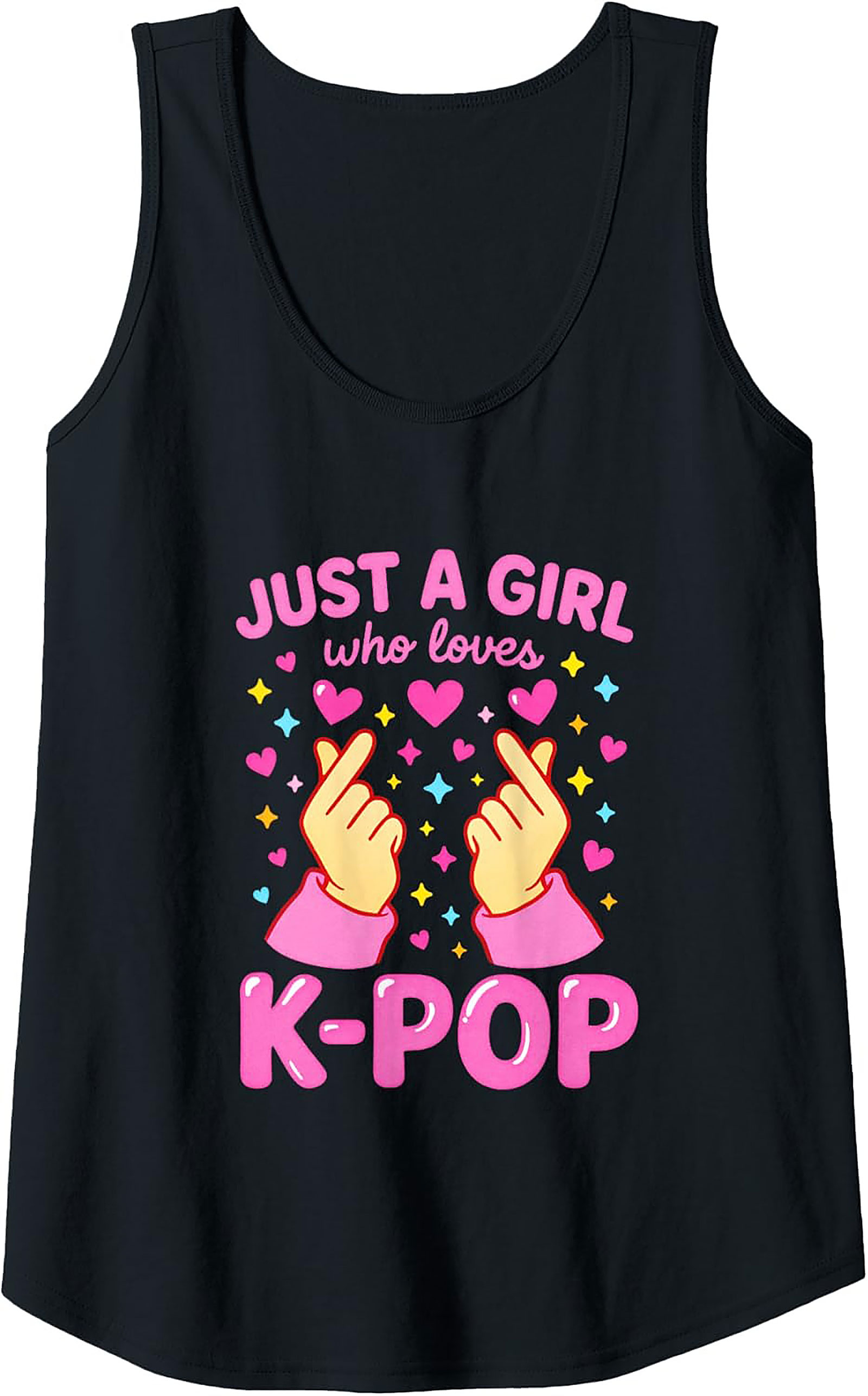 K-Pop Graphic Tank Top | Just A Girl Who Loves K-Pop