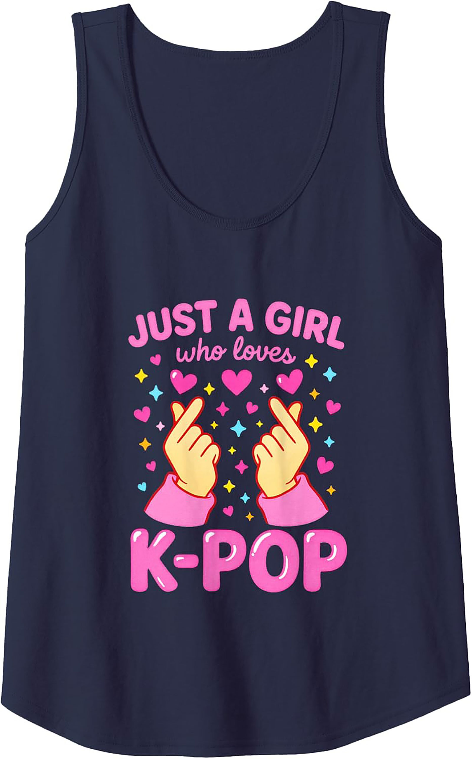 K-Pop Graphic Tank Top | Just A Girl Who Loves K-Pop
