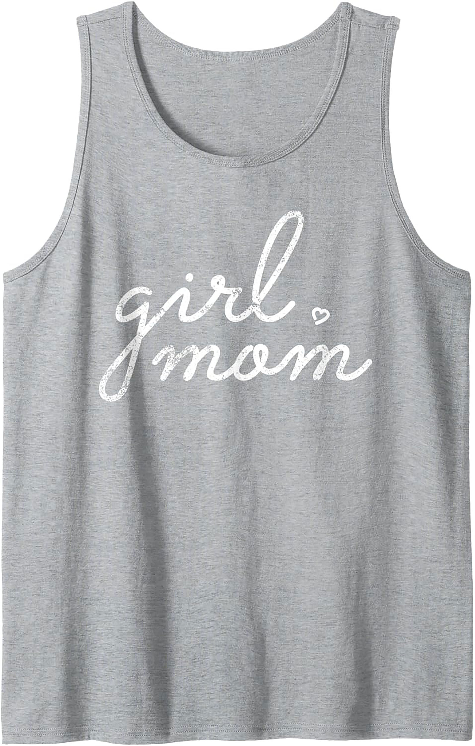 Girl Mom Tank Top Cute Motherhood Sleeveless Shirt