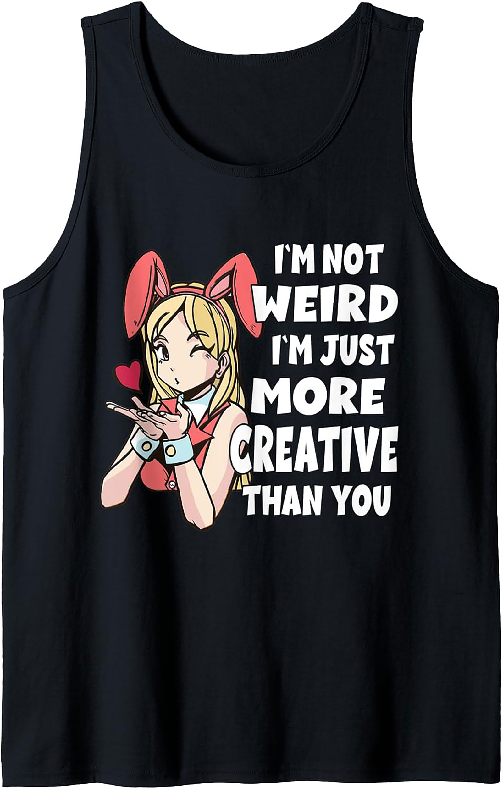 Creative Anime Tank Top | Funny Unisex Sleeveless Shirt