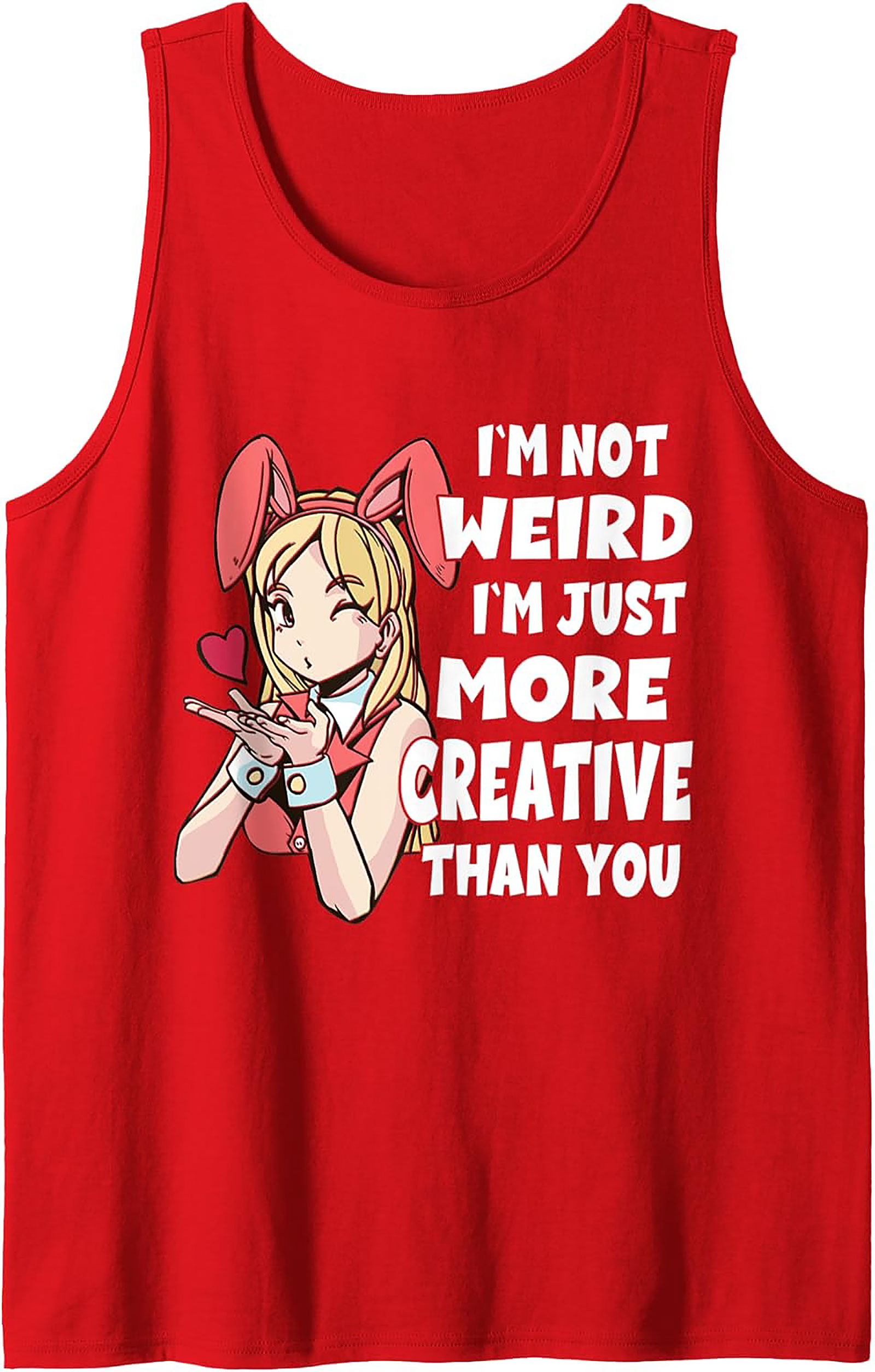 Creative Anime Tank Top | Funny Unisex Sleeveless Shirt