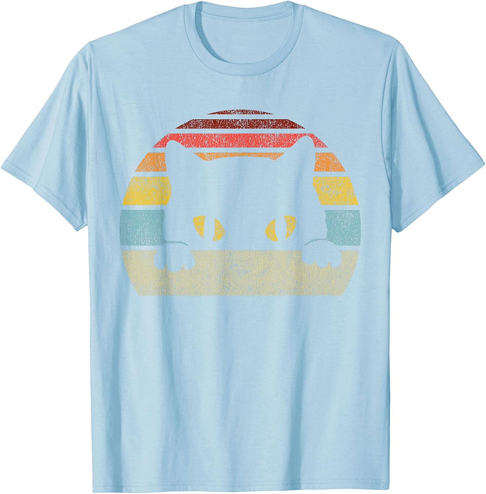 Vintage Cat Silhouette T-shirt Retro Graphic Tee Gift