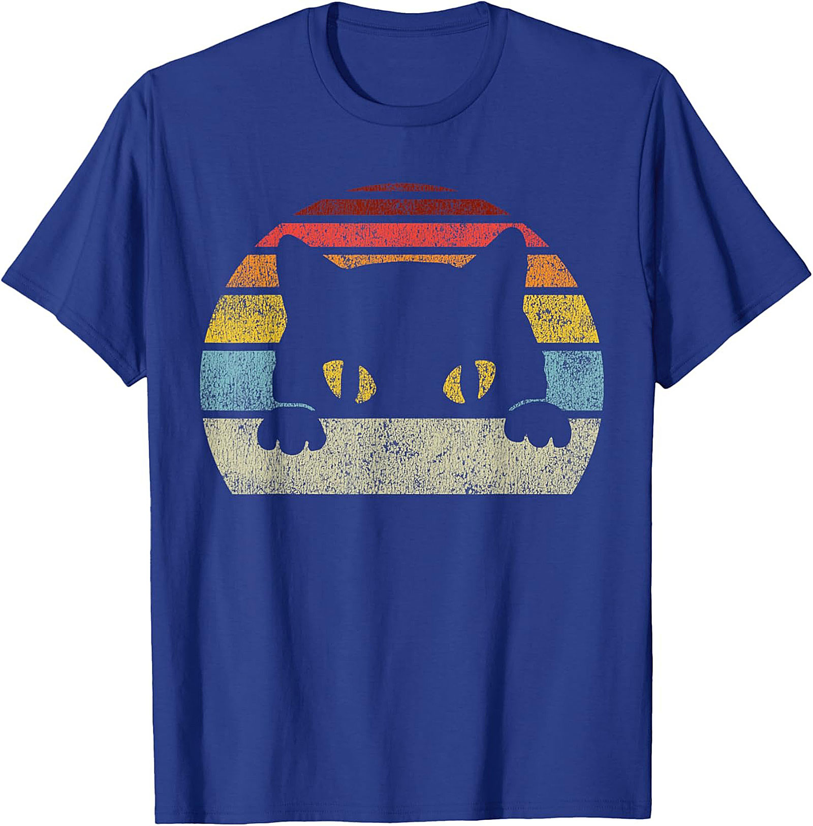 Vintage Cat Silhouette T-shirt Retro Graphic Tee Gift