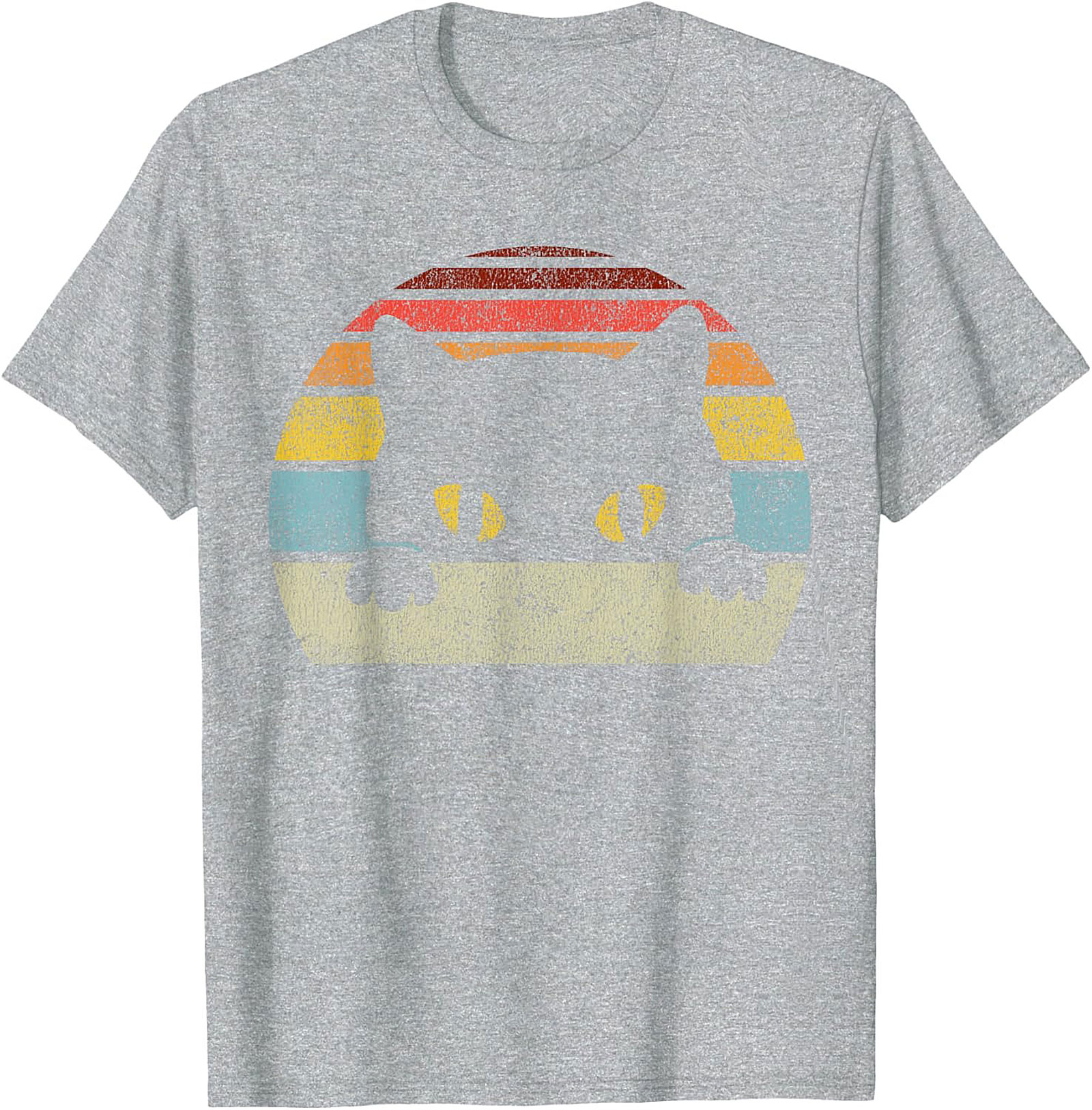 Vintage Cat Silhouette T-shirt Retro Graphic Tee Gift