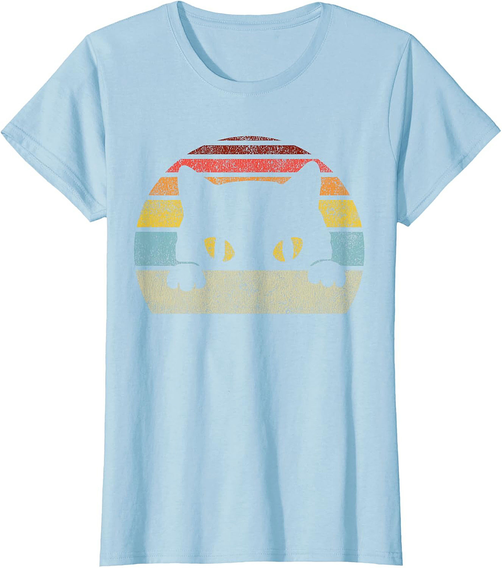 Vintage Cat Silhouette T-shirt Retro Graphic Tee Gift