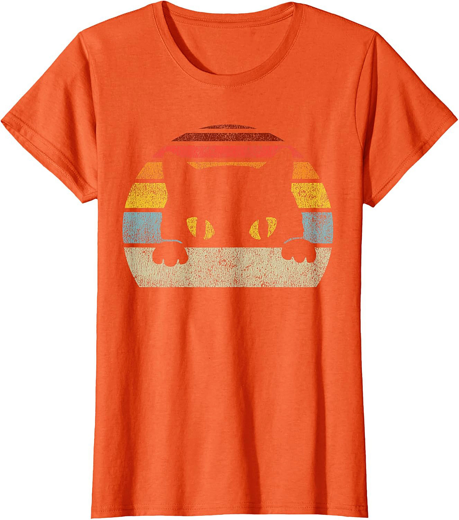 Vintage Cat Silhouette T-shirt Retro Graphic Tee Gift