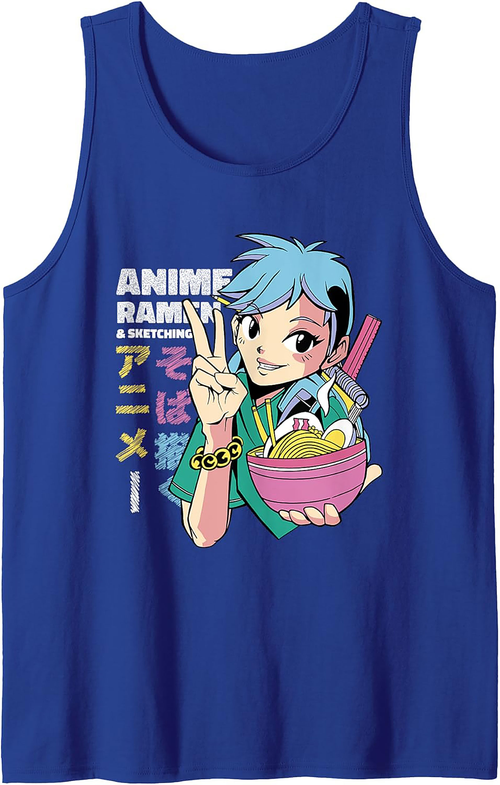 Anime Ramen Graphic Tank | Unisex Summer Sleeveless Shirt
