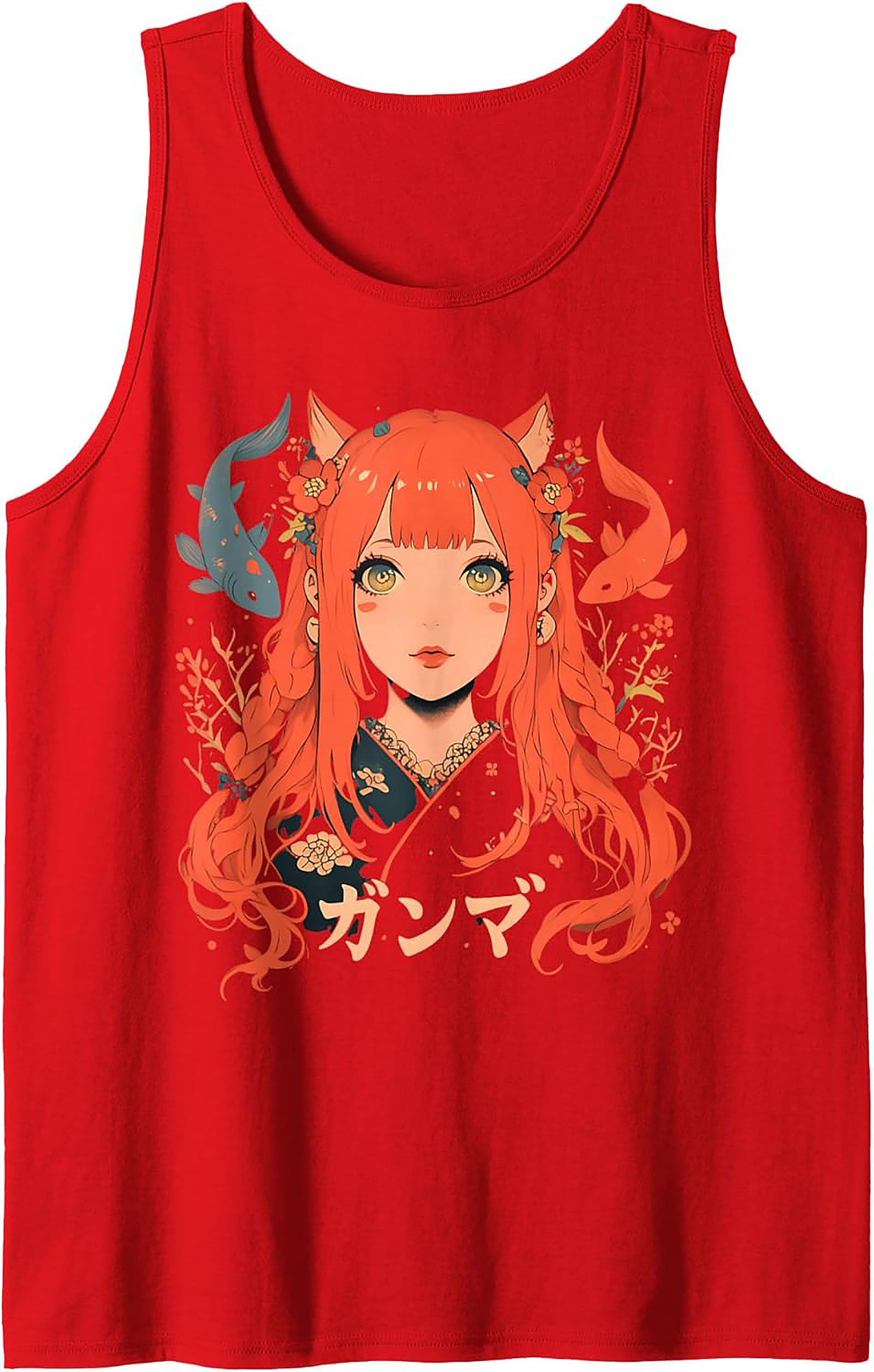Koi Princess Graphic Tank | Anime Sleeveless Shirt