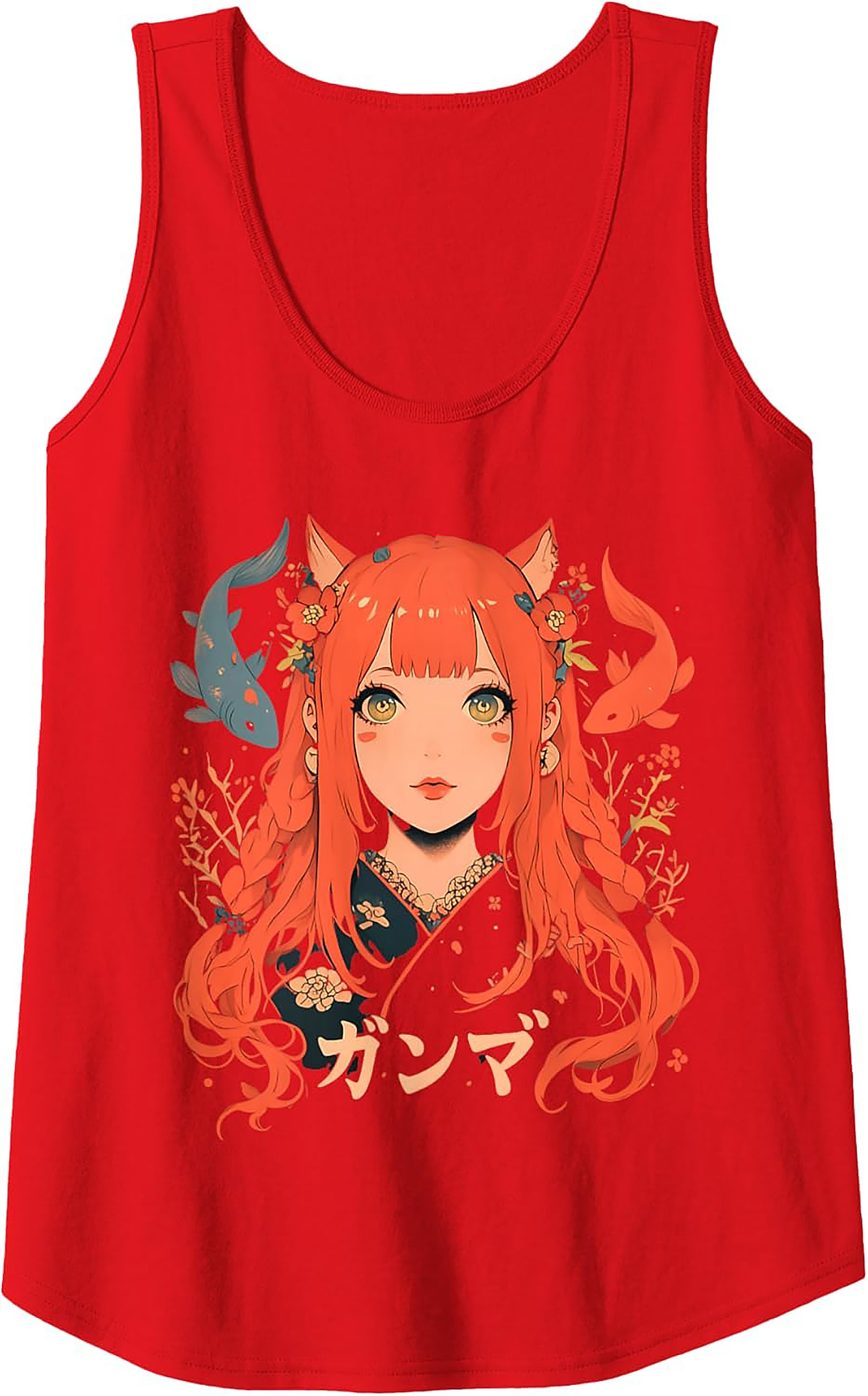 Koi Princess Graphic Tank | Anime Sleeveless Shirt