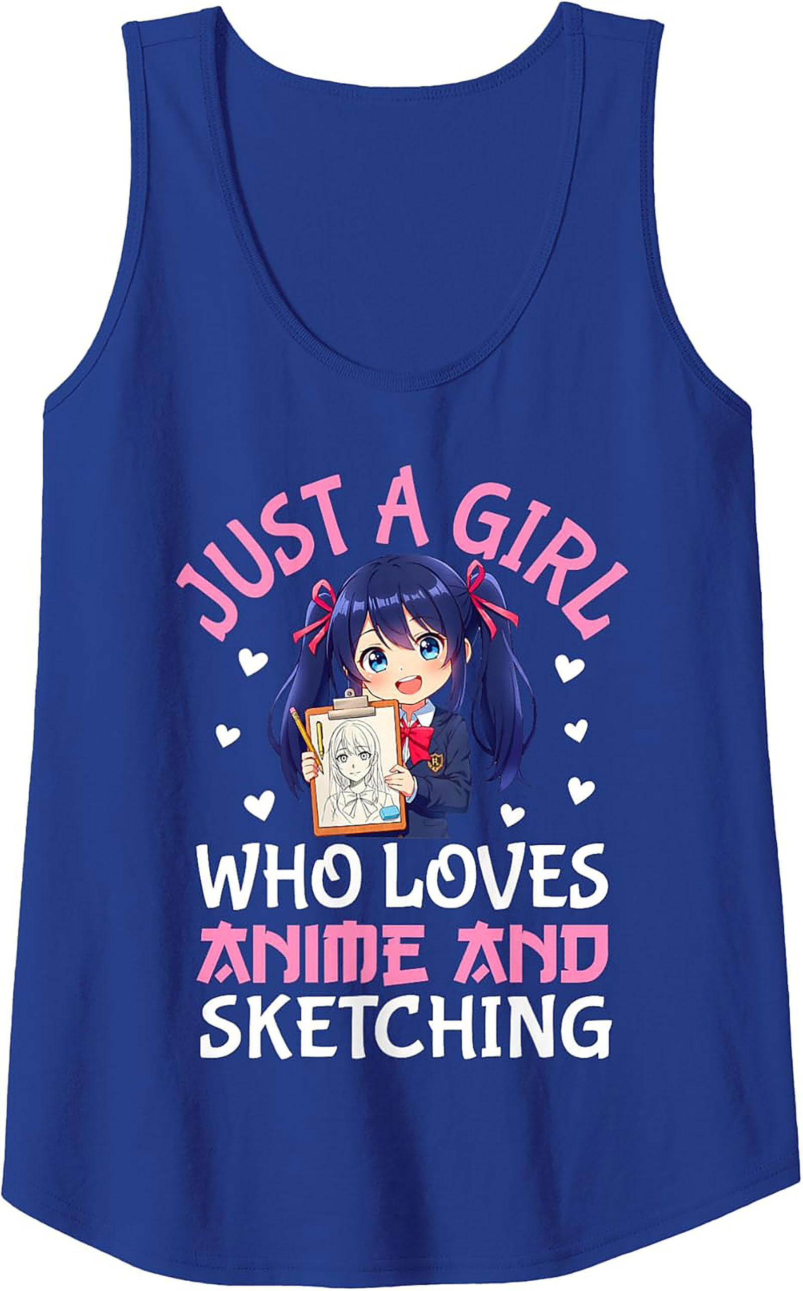 Anime Artist Graphic Tank | Just A Girl Who Loves Sketching