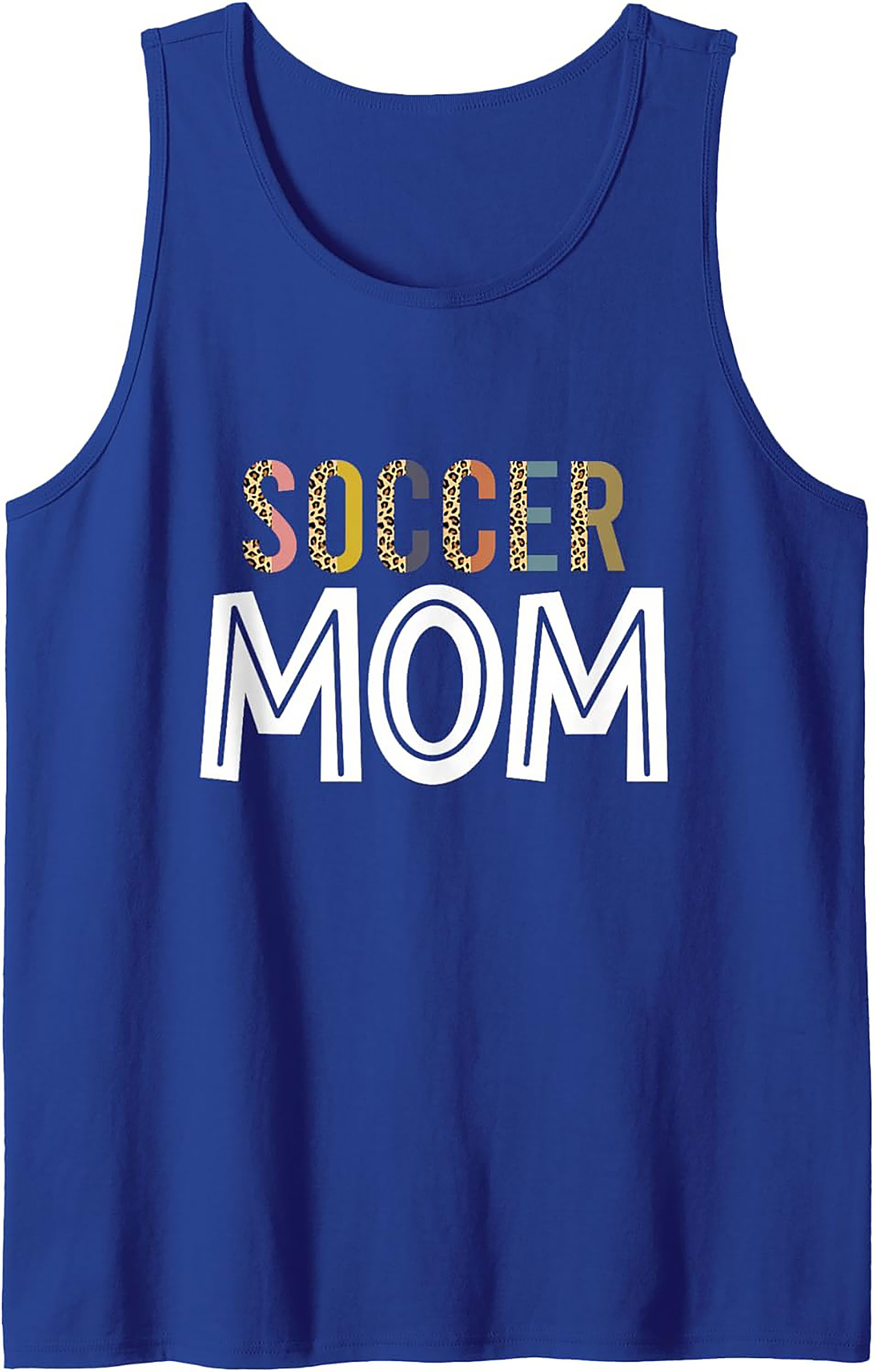 Soccer Mom Graphic Tank Leopard Print Sleeveless Shirt