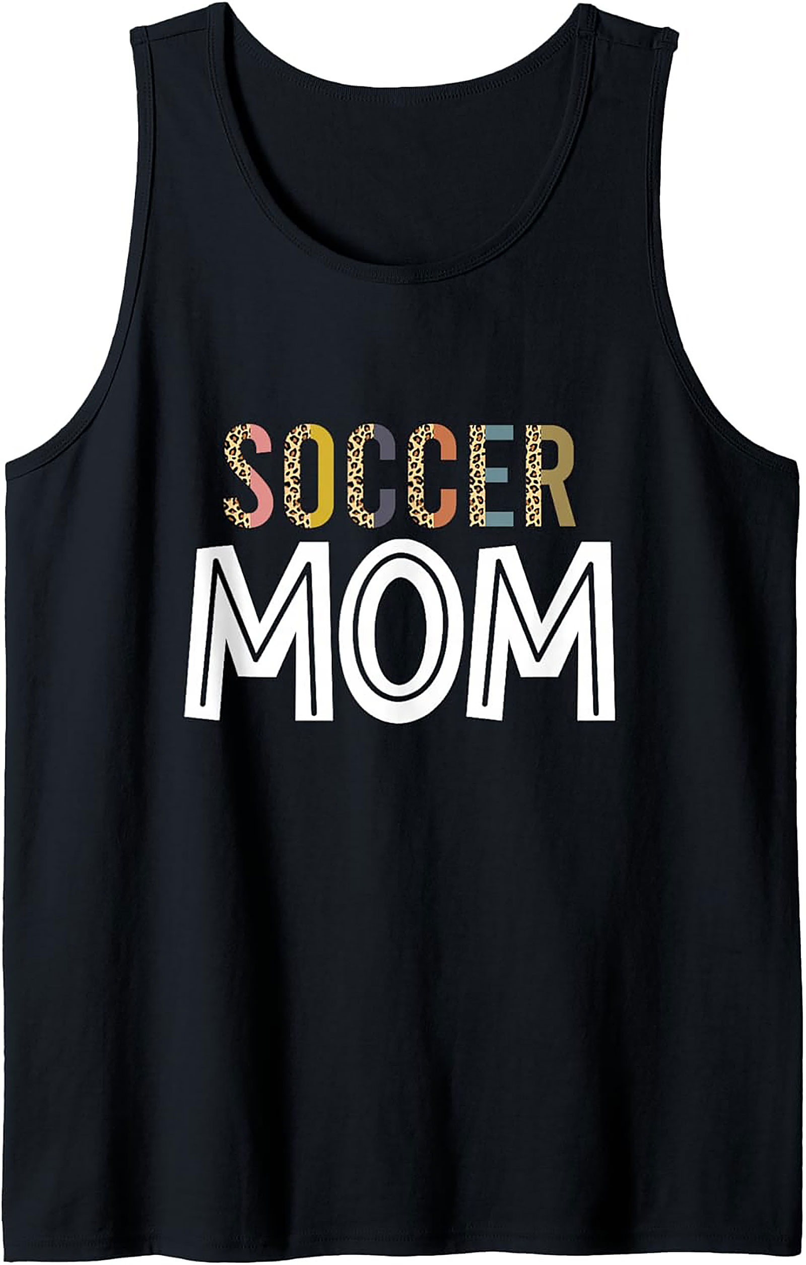 Soccer Mom Graphic Tank Leopard Print Sleeveless Shirt