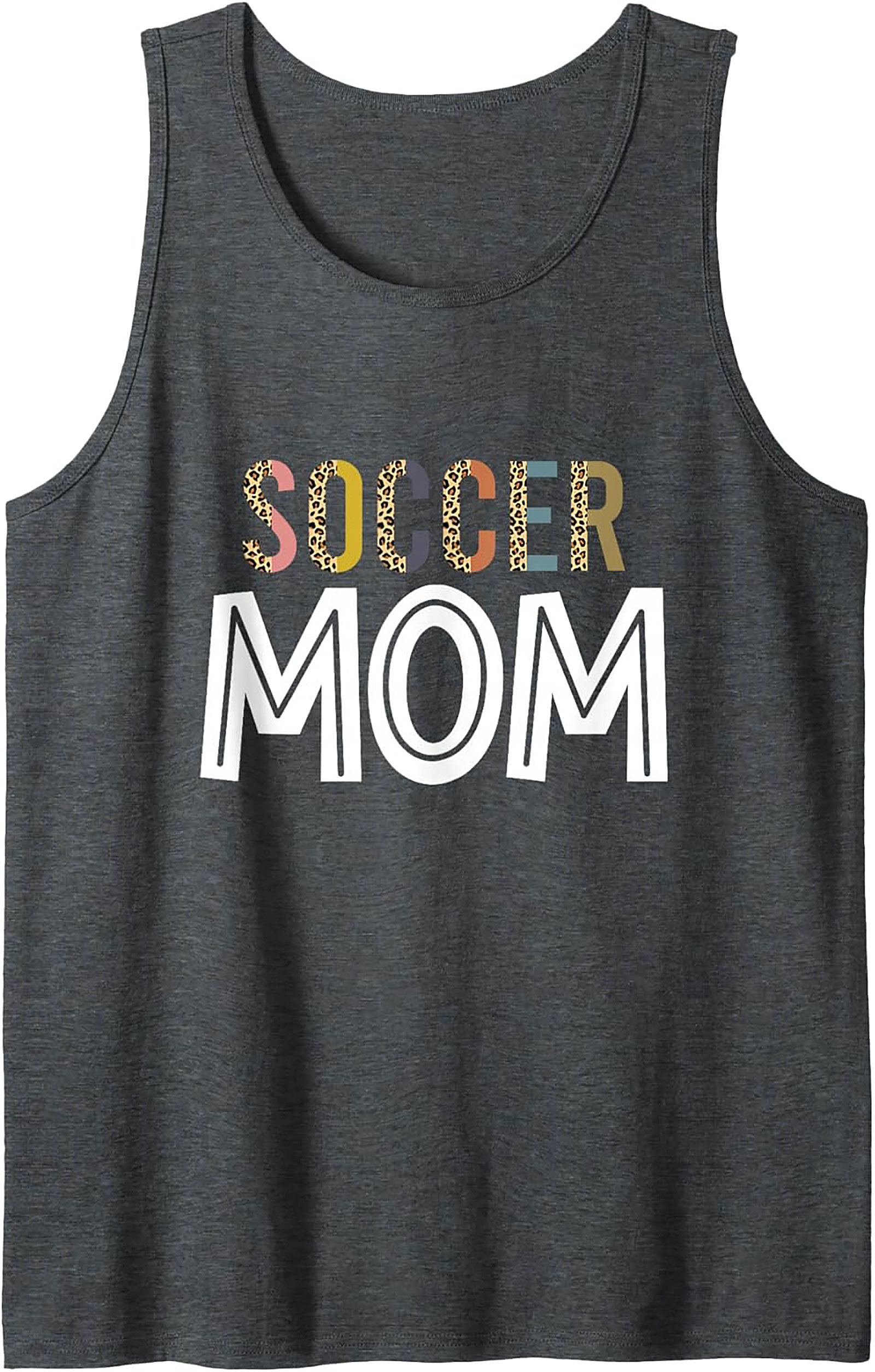 Soccer Mom Graphic Tank Leopard Print Sleeveless Shirt