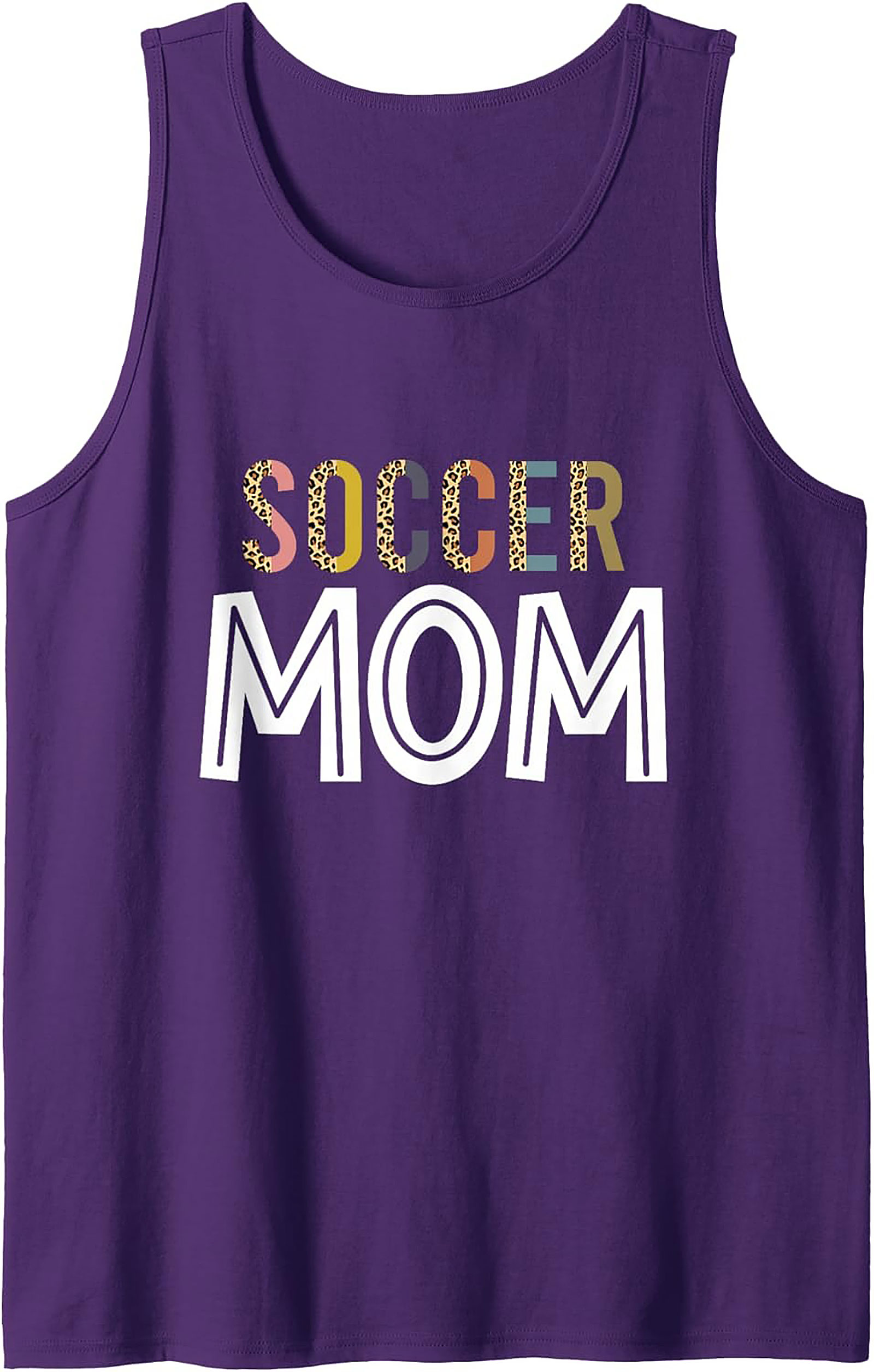 Soccer Mom Graphic Tank Leopard Print Sleeveless Shirt