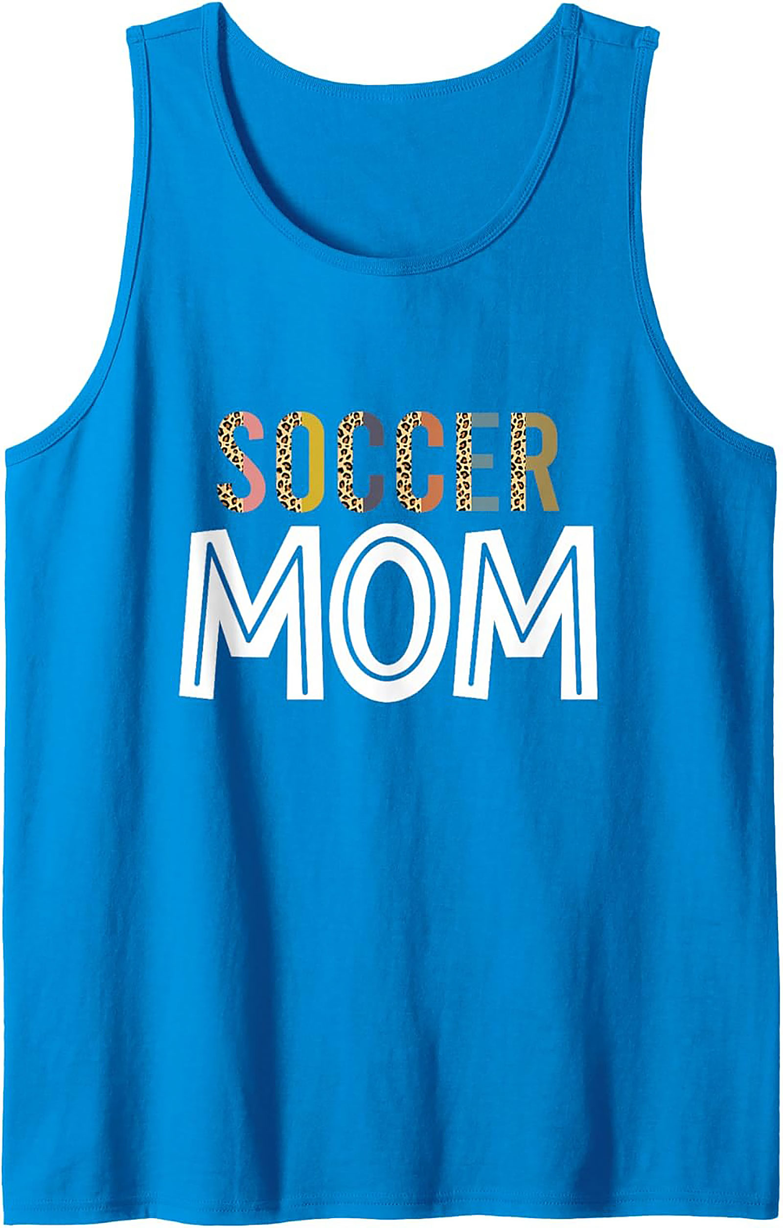 Soccer Mom Graphic Tank Leopard Print Sleeveless Shirt