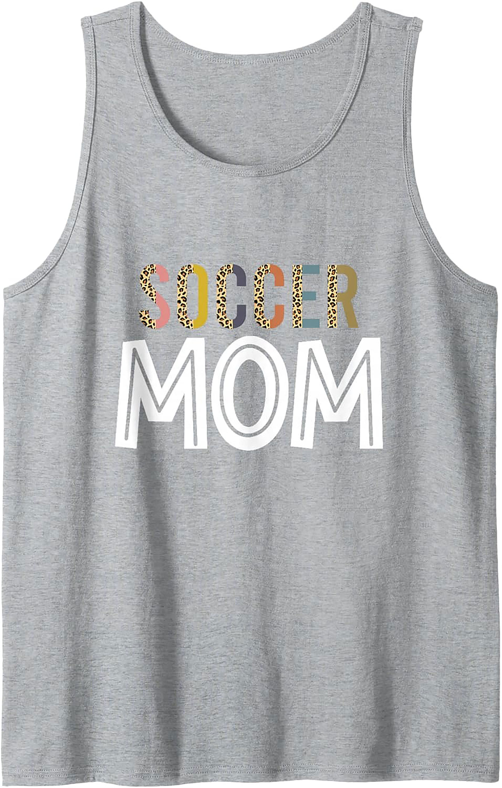 Soccer Mom Graphic Tank Leopard Print Sleeveless Shirt