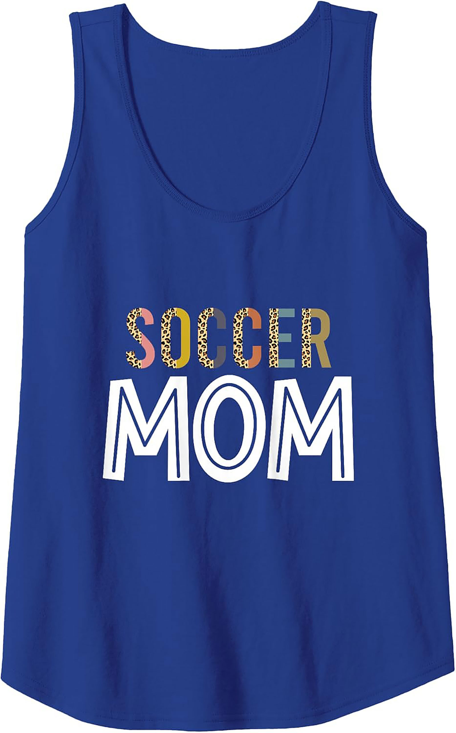 Soccer Mom Graphic Tank Leopard Print Sleeveless Shirt