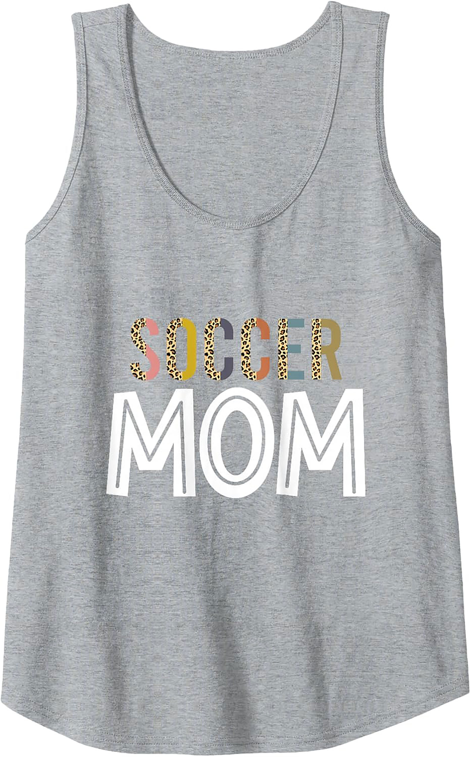 Soccer Mom Graphic Tank Leopard Print Sleeveless Shirt