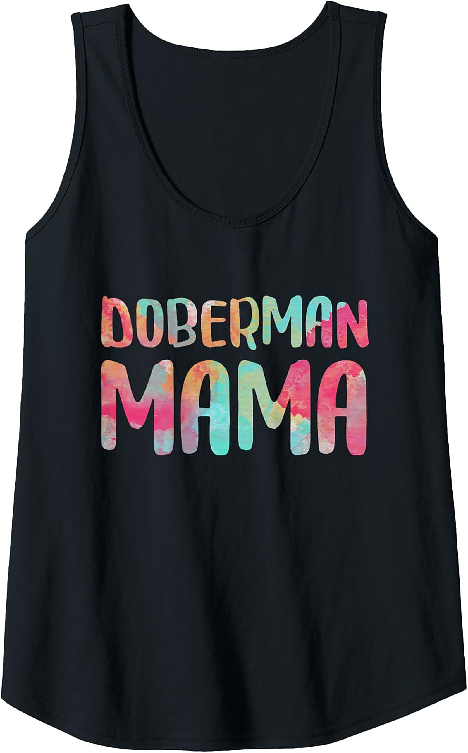 Doberman Mama Tank Top Colorful Summer Graphic Tank