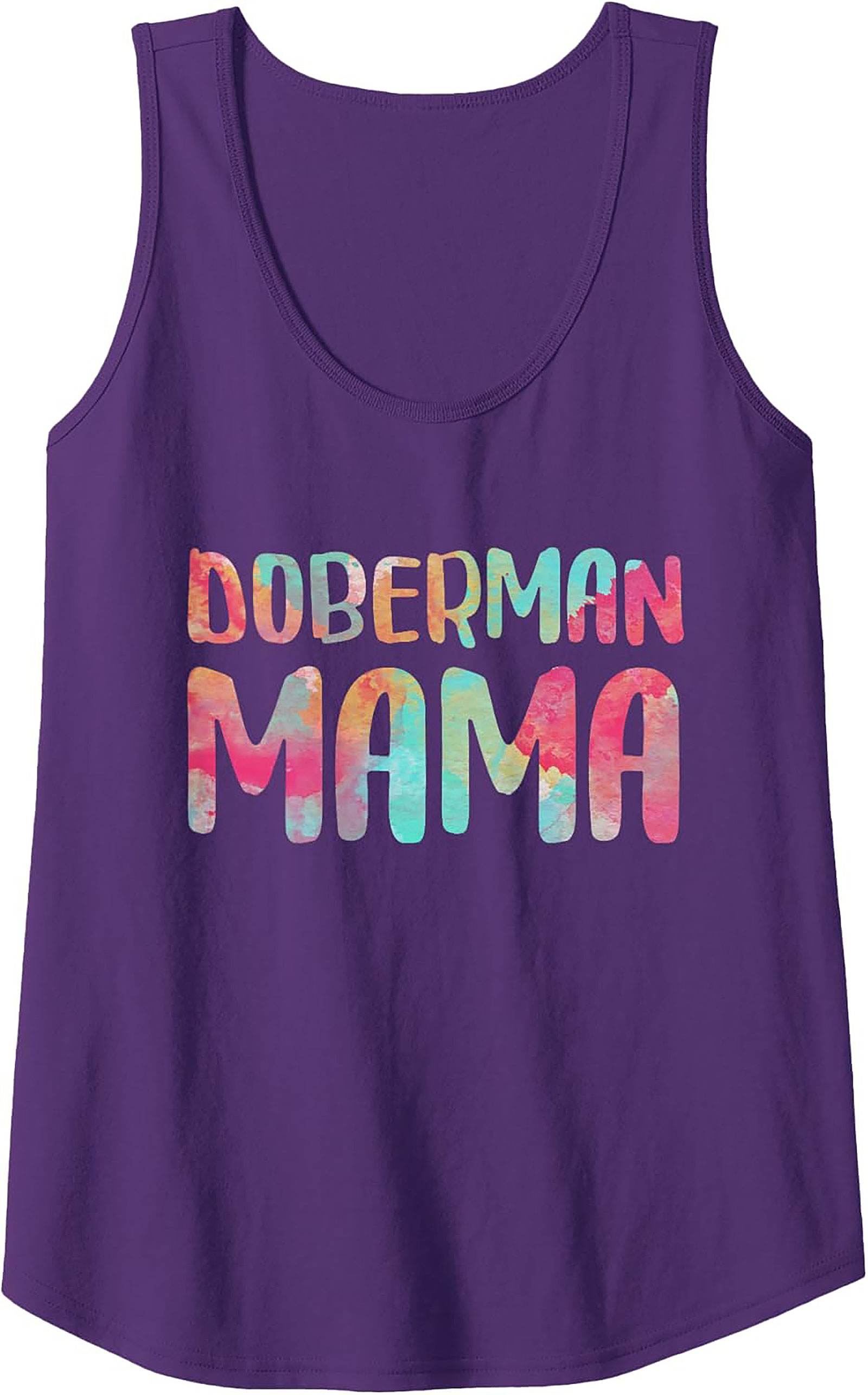 Doberman Mama Tank Top Colorful Summer Graphic Tank