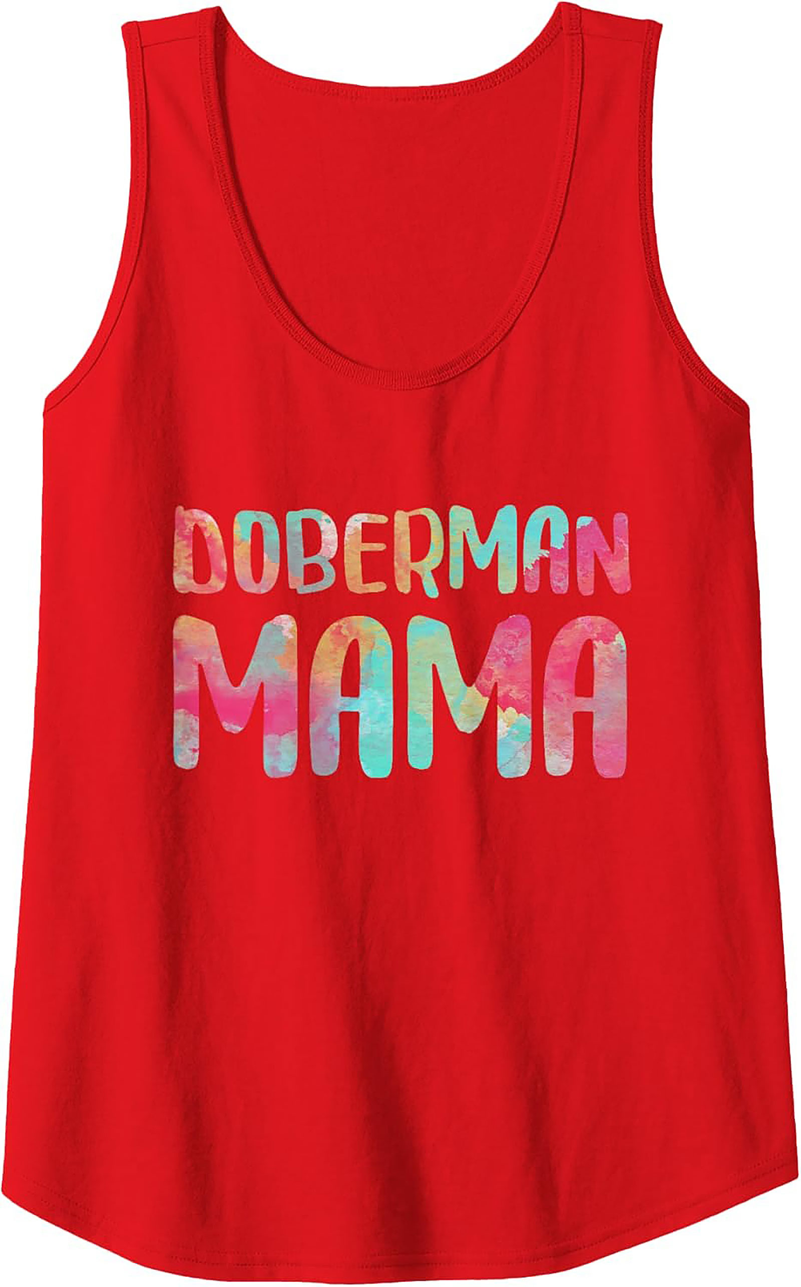 Doberman Mama Tank Top Colorful Summer Graphic Tank
