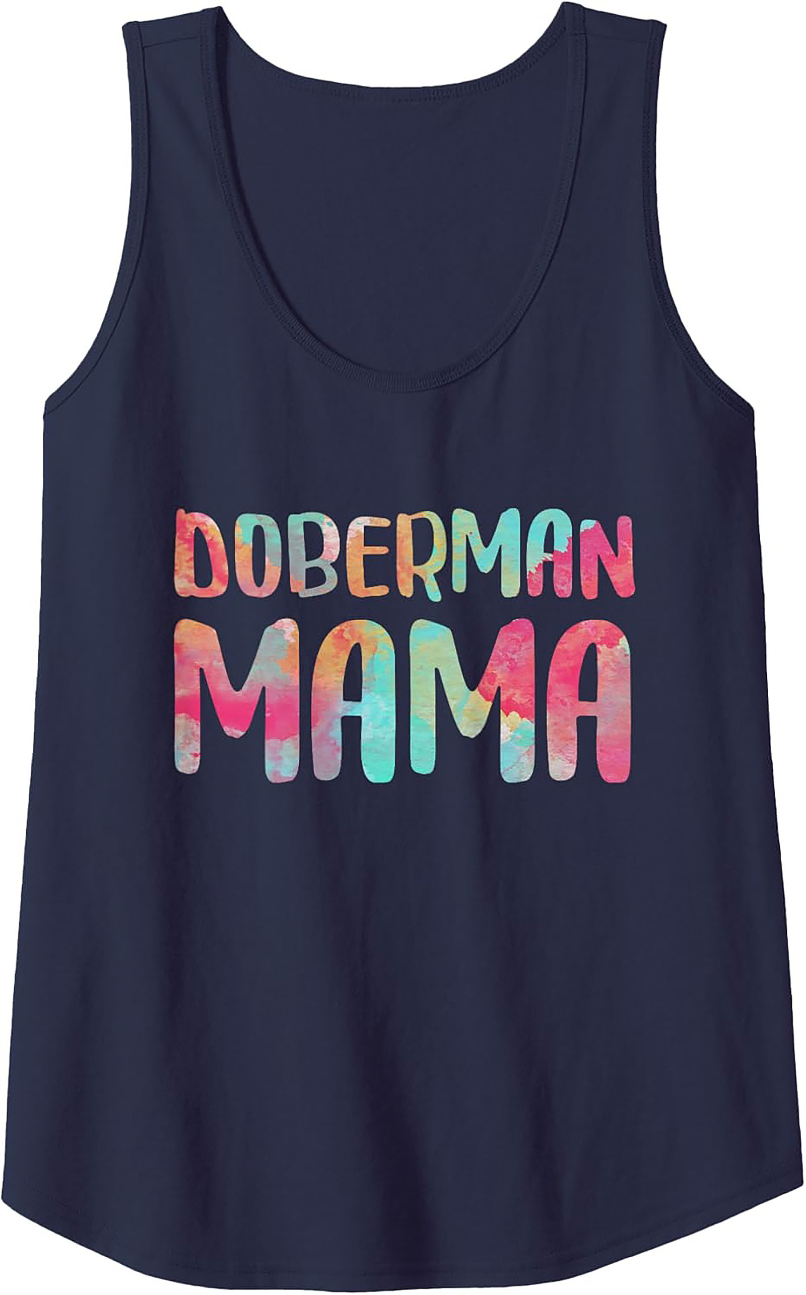 Doberman Mama Tank Top Colorful Summer Graphic Tank