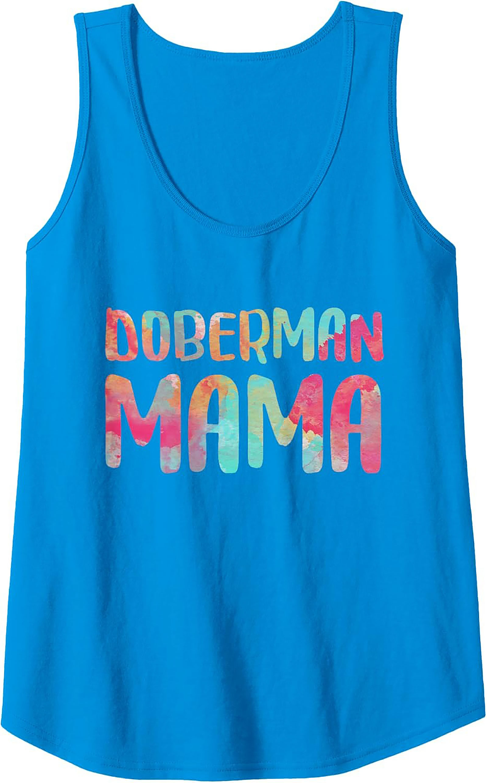 Doberman Mama Tank Top Colorful Summer Graphic Tank