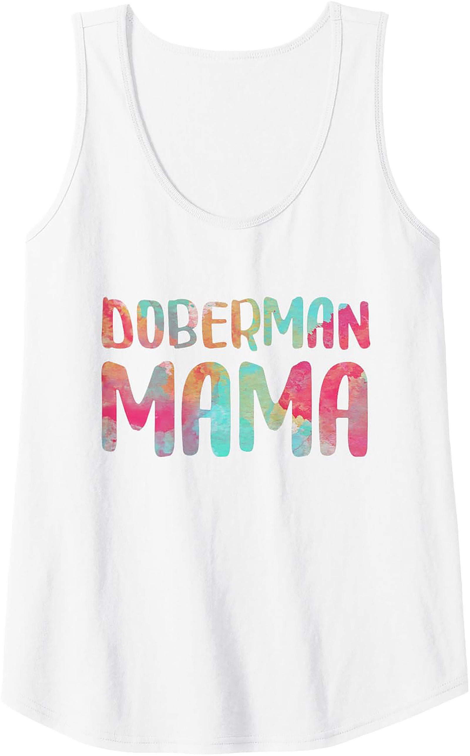 Doberman Mama Tank Top Colorful Summer Graphic Tank
