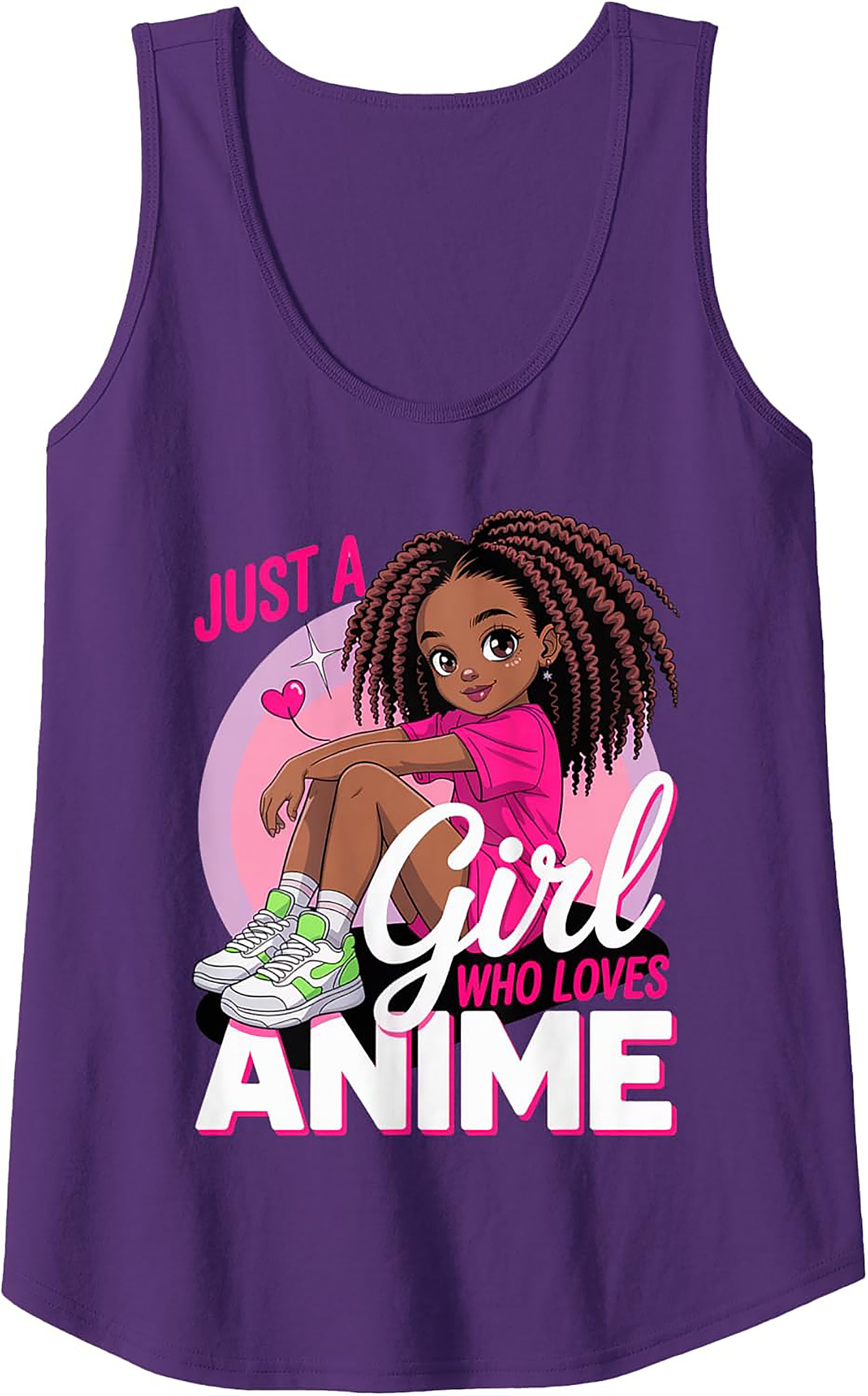Anime Girl Tank Top | Cute Graphic Sleeveless Shirt