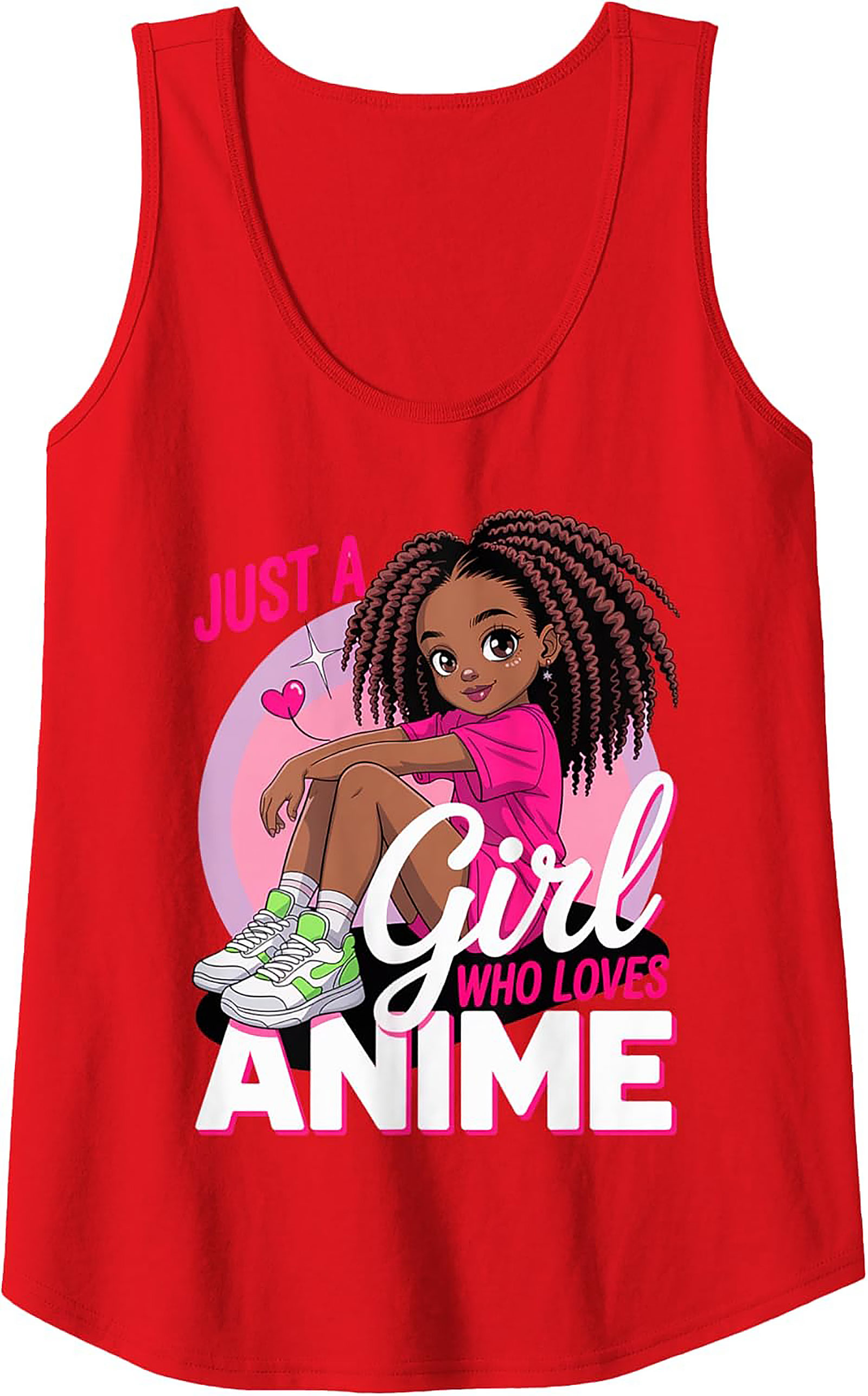 Anime Girl Tank Top | Cute Graphic Sleeveless Shirt