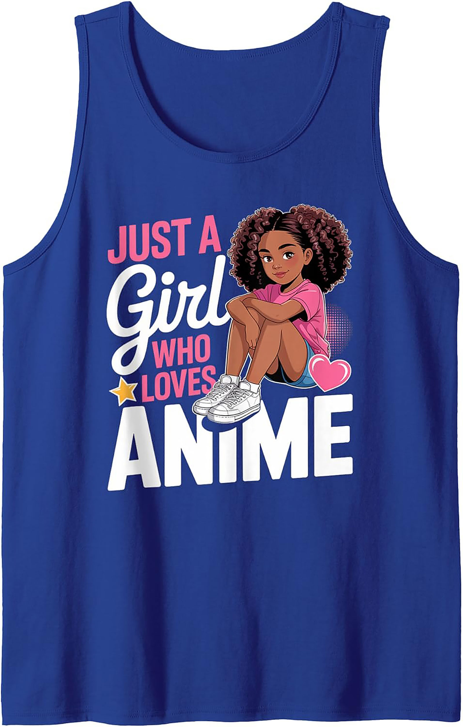 Black Girl Anime Tank Top | Just A Girl Who Loves Anime