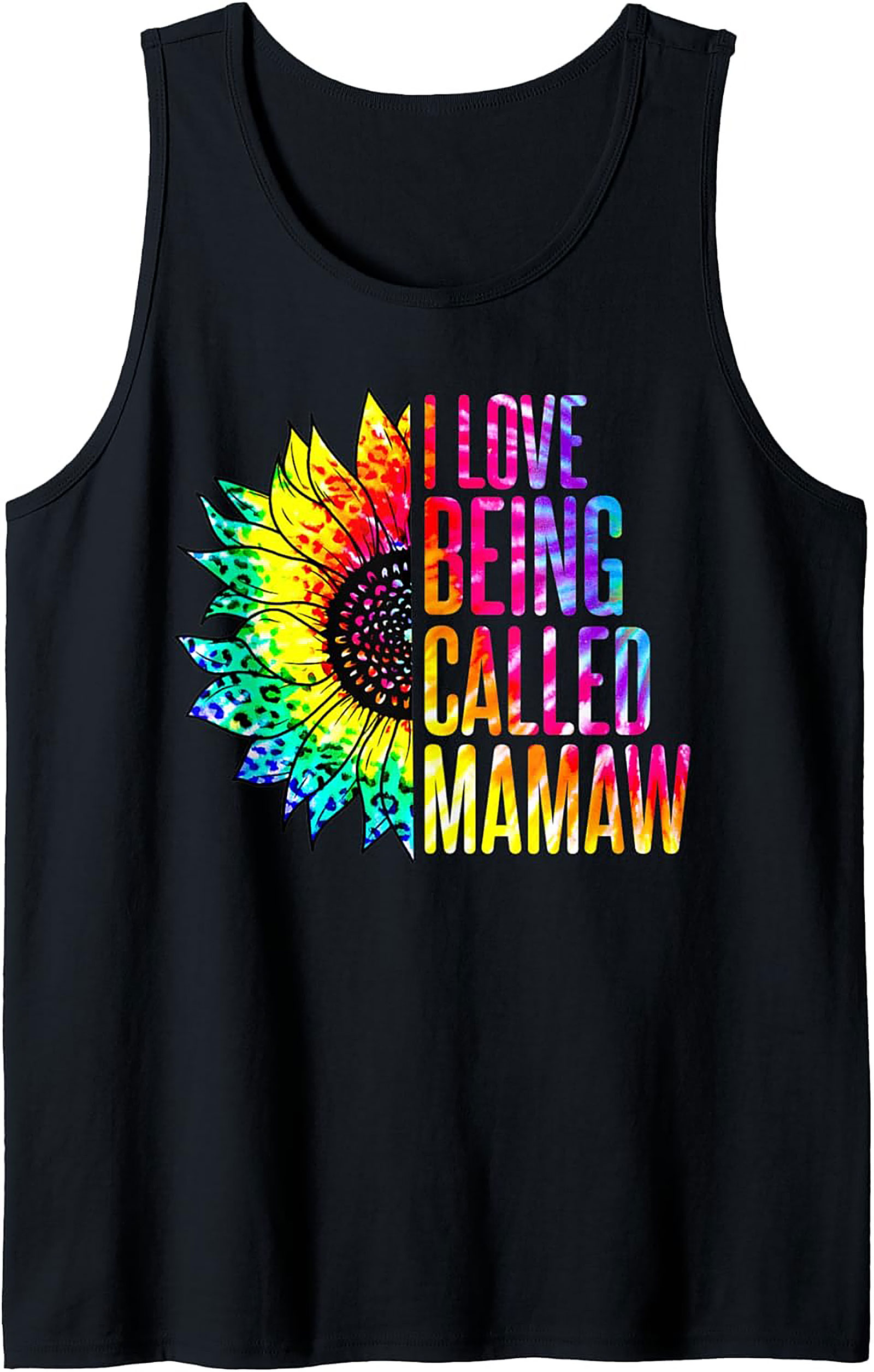Mamaw Sunflower Graphic Tank Breathable Summer Sleeveless Shirt