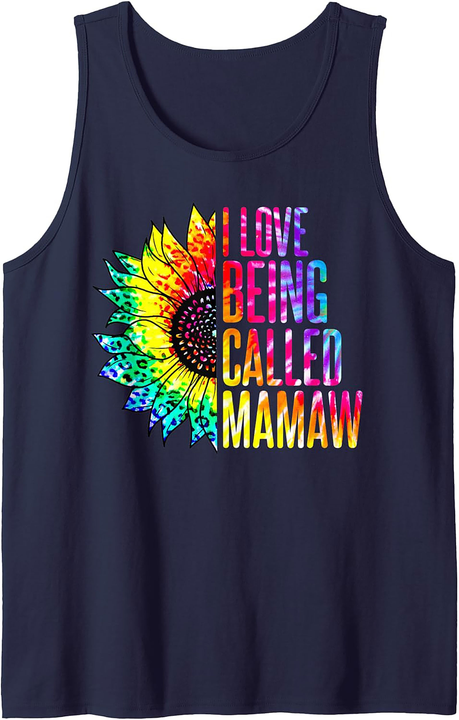 Mamaw Sunflower Graphic Tank Breathable Summer Sleeveless Shirt