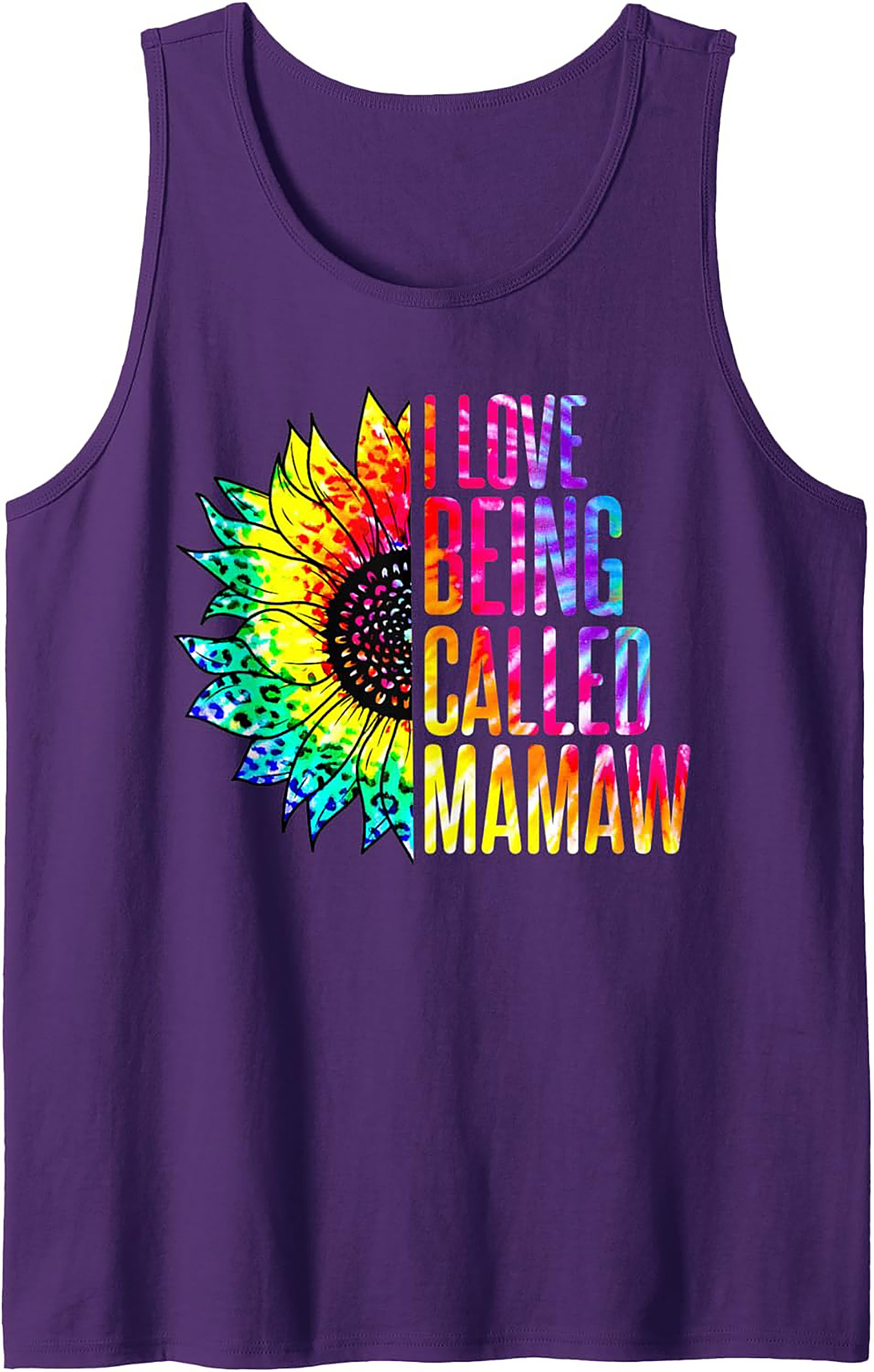 Mamaw Sunflower Graphic Tank Breathable Summer Sleeveless Shirt