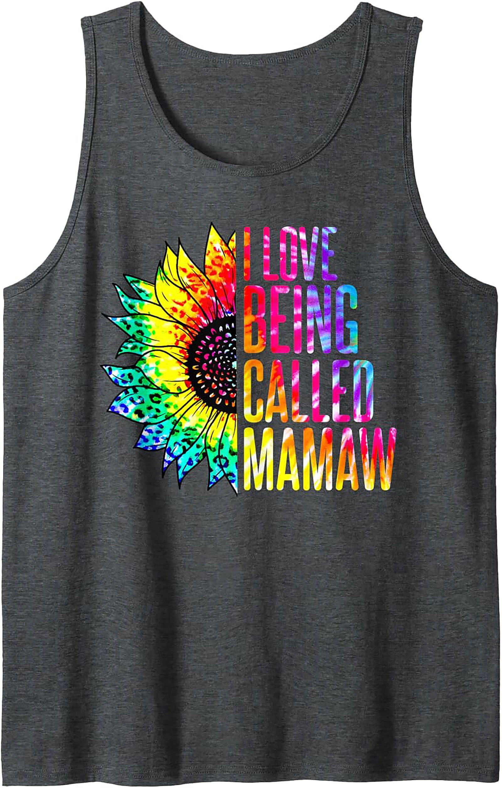 Mamaw Sunflower Graphic Tank Breathable Summer Sleeveless Shirt