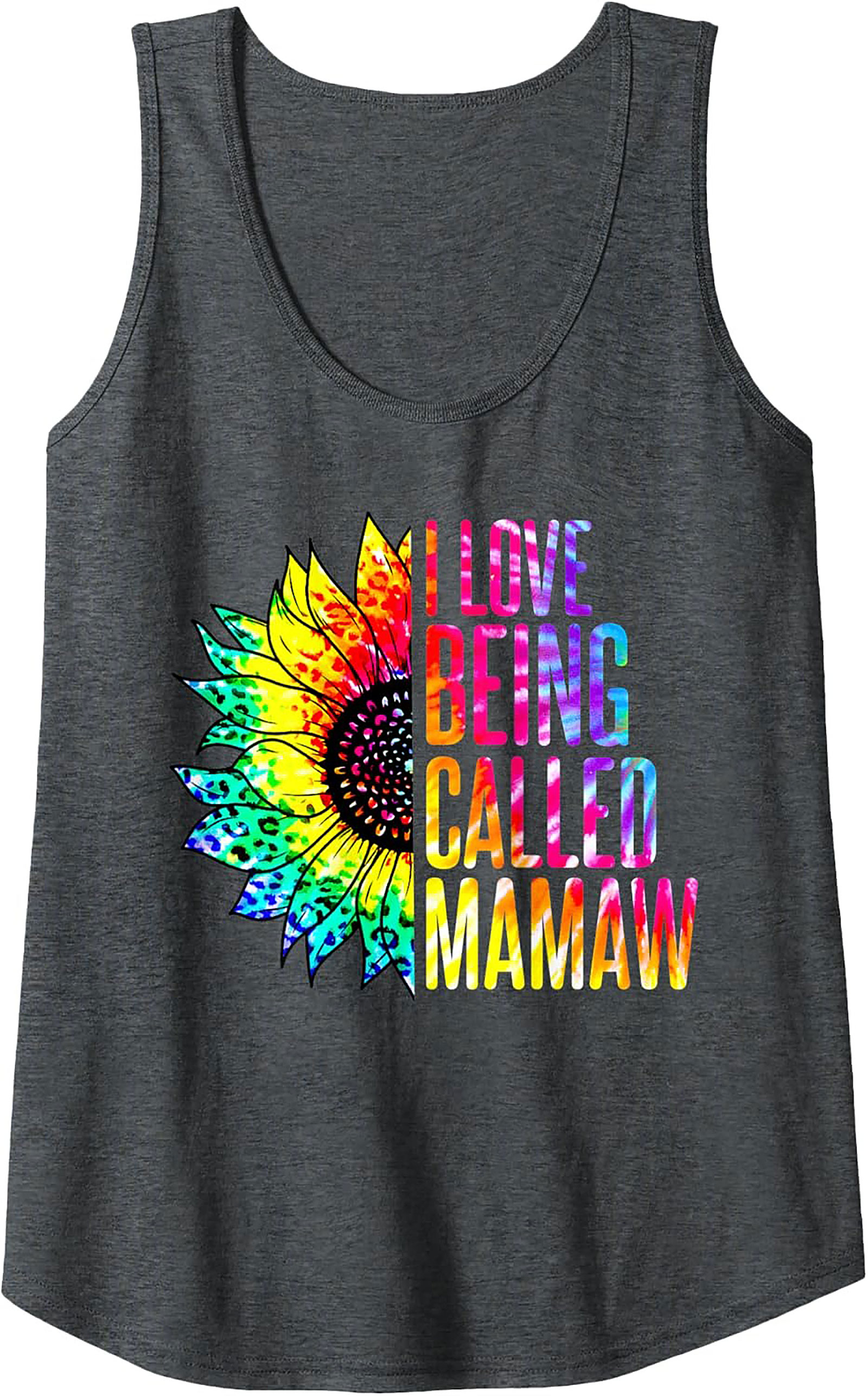 Mamaw Sunflower Graphic Tank Breathable Summer Sleeveless Shirt