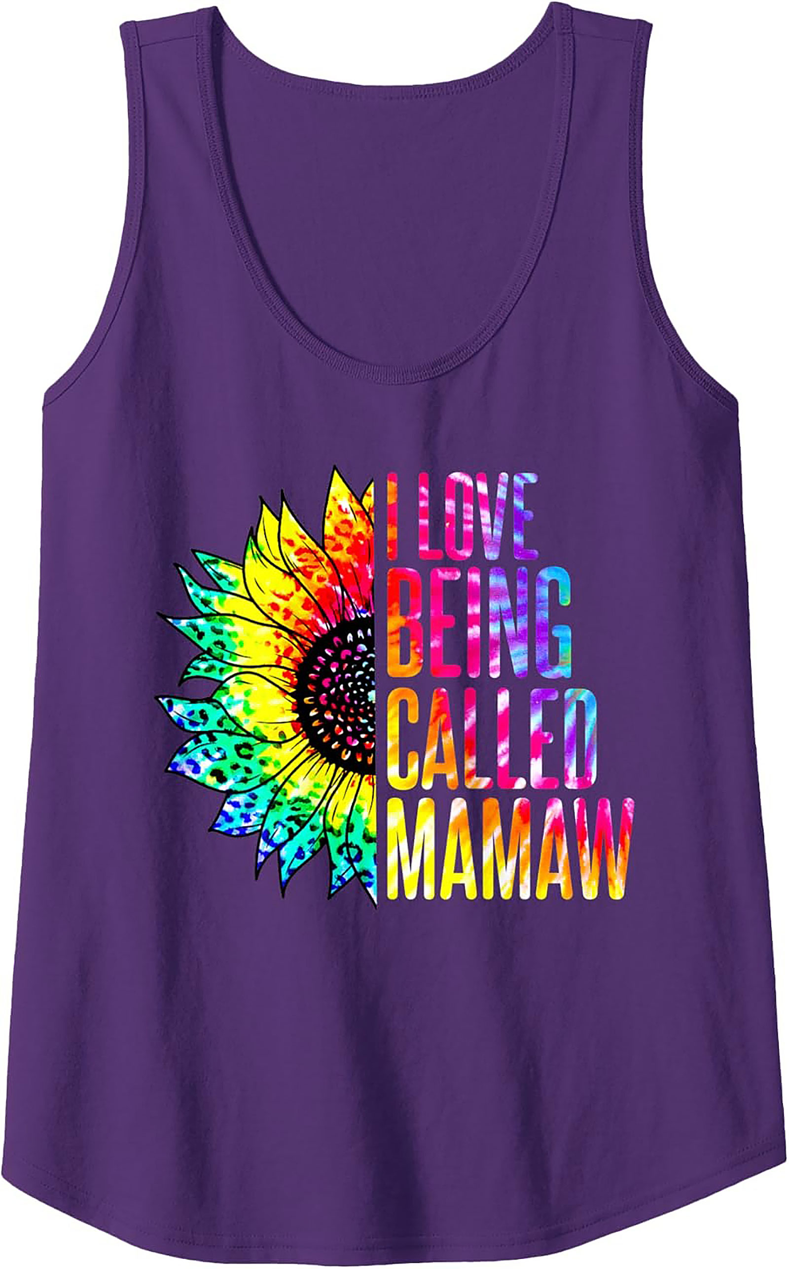 Mamaw Sunflower Graphic Tank Breathable Summer Sleeveless Shirt