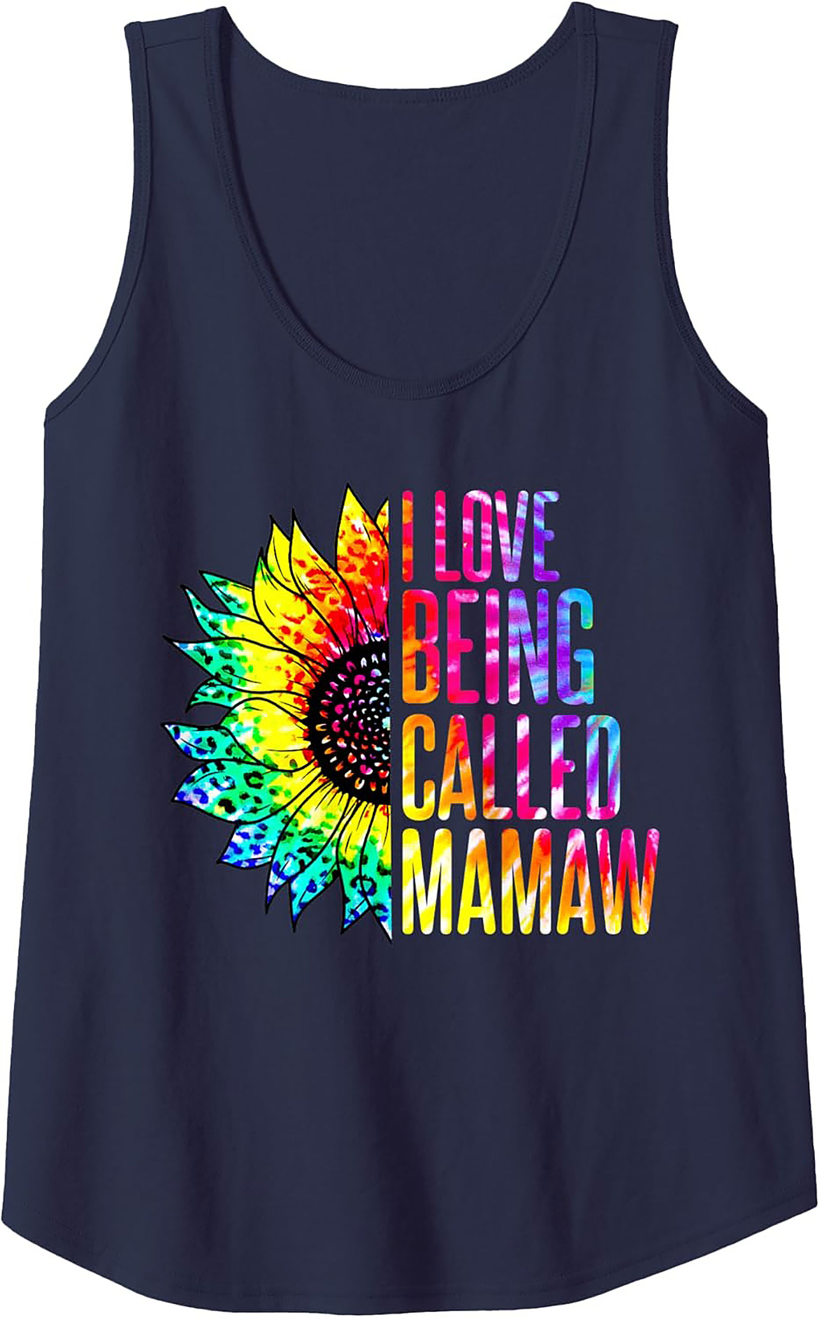 Mamaw Sunflower Graphic Tank Breathable Summer Sleeveless Shirt