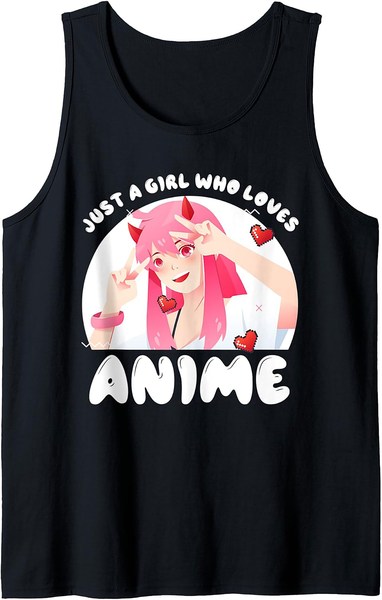 Cute Anime Tank Top | Just A Girl Who Loves Anime Shirt
