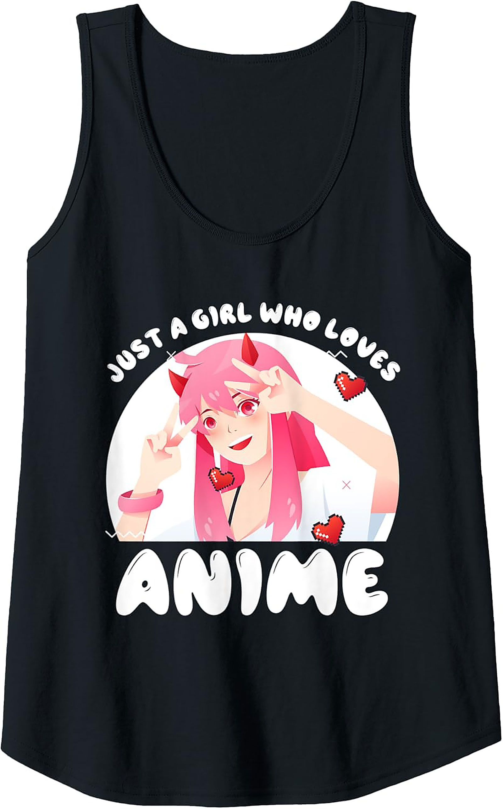 Cute Anime Tank Top | Just A Girl Who Loves Anime Shirt