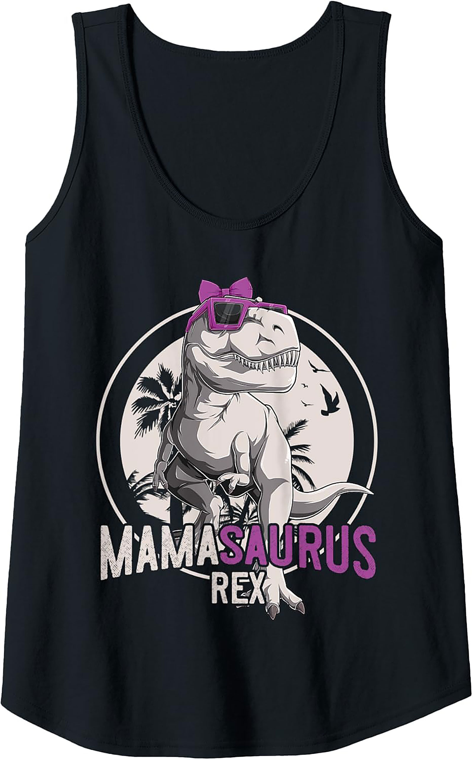 Mama Saurus Rex Tank Top Funny Mom Graphic Tank