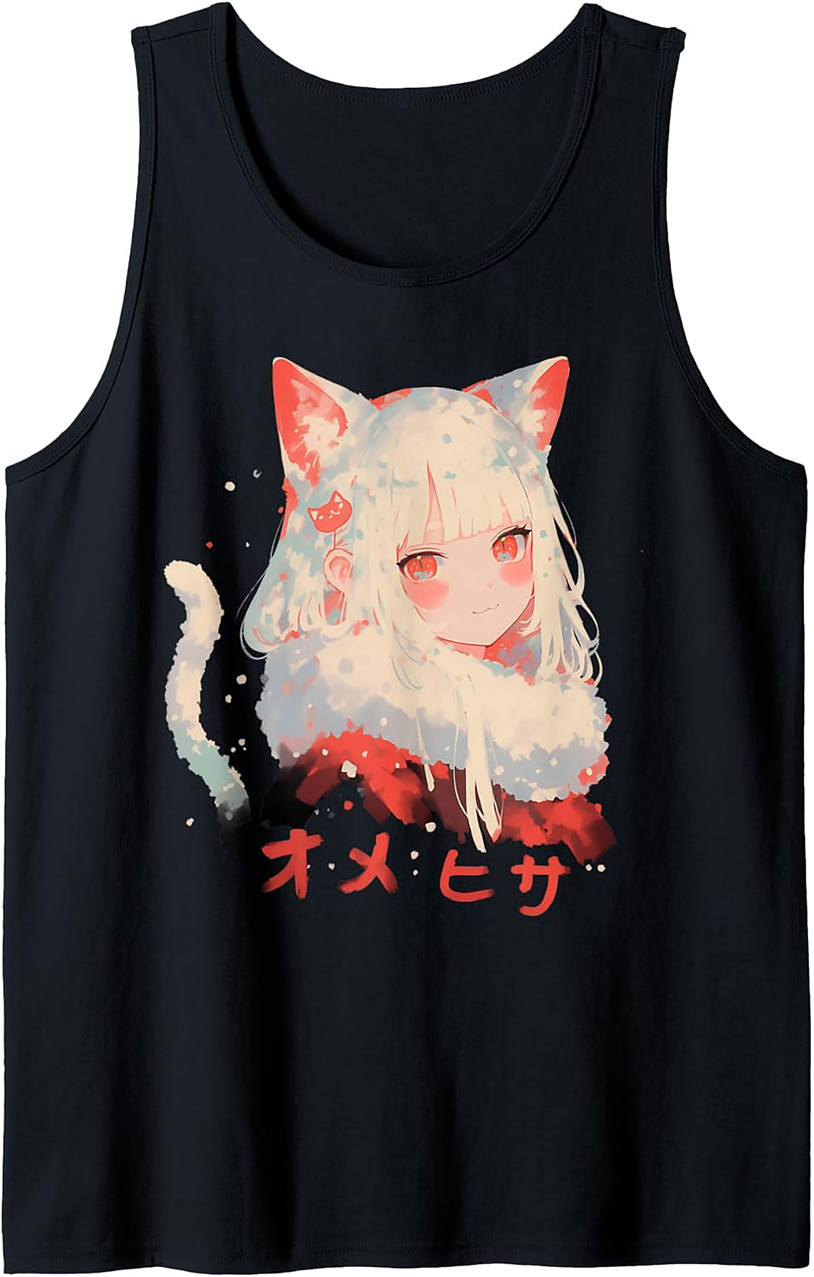 Anime Cat Girl Tank Top | Nekomimi Sleeveless Shirt
