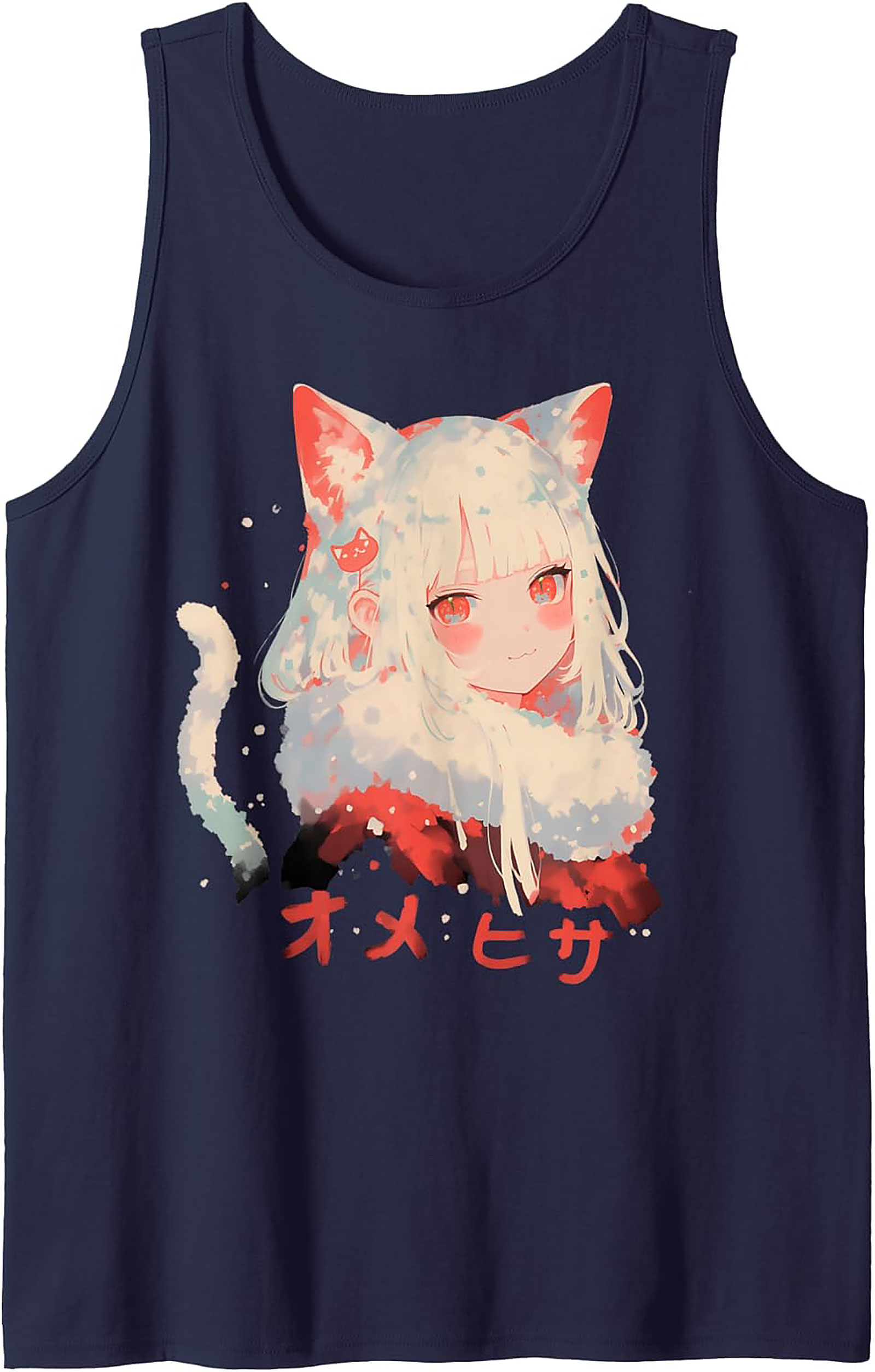 Anime Cat Girl Tank Top | Nekomimi Sleeveless Shirt